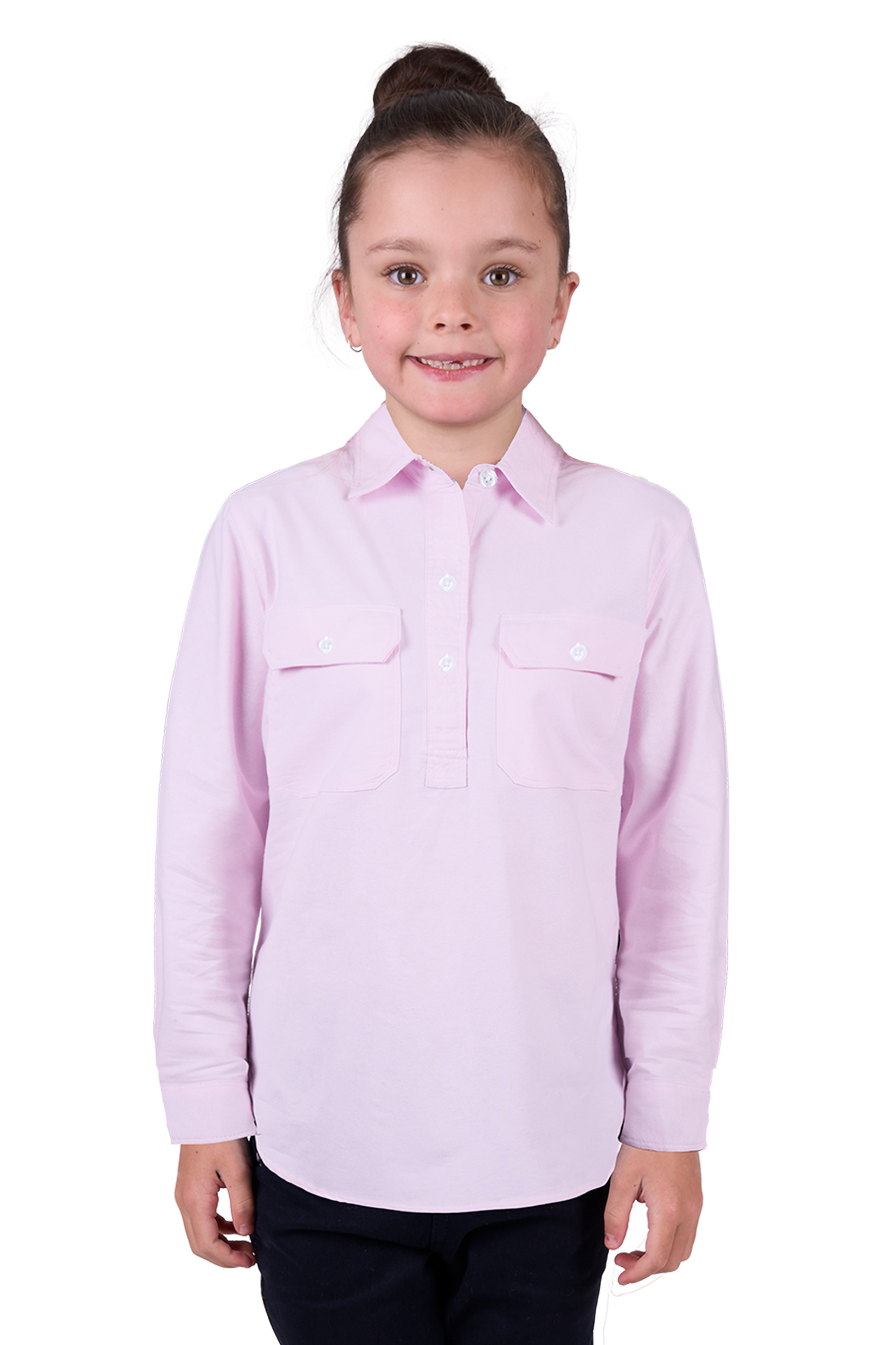 Kid's Milly Half Placket Long Sleeve Shirt