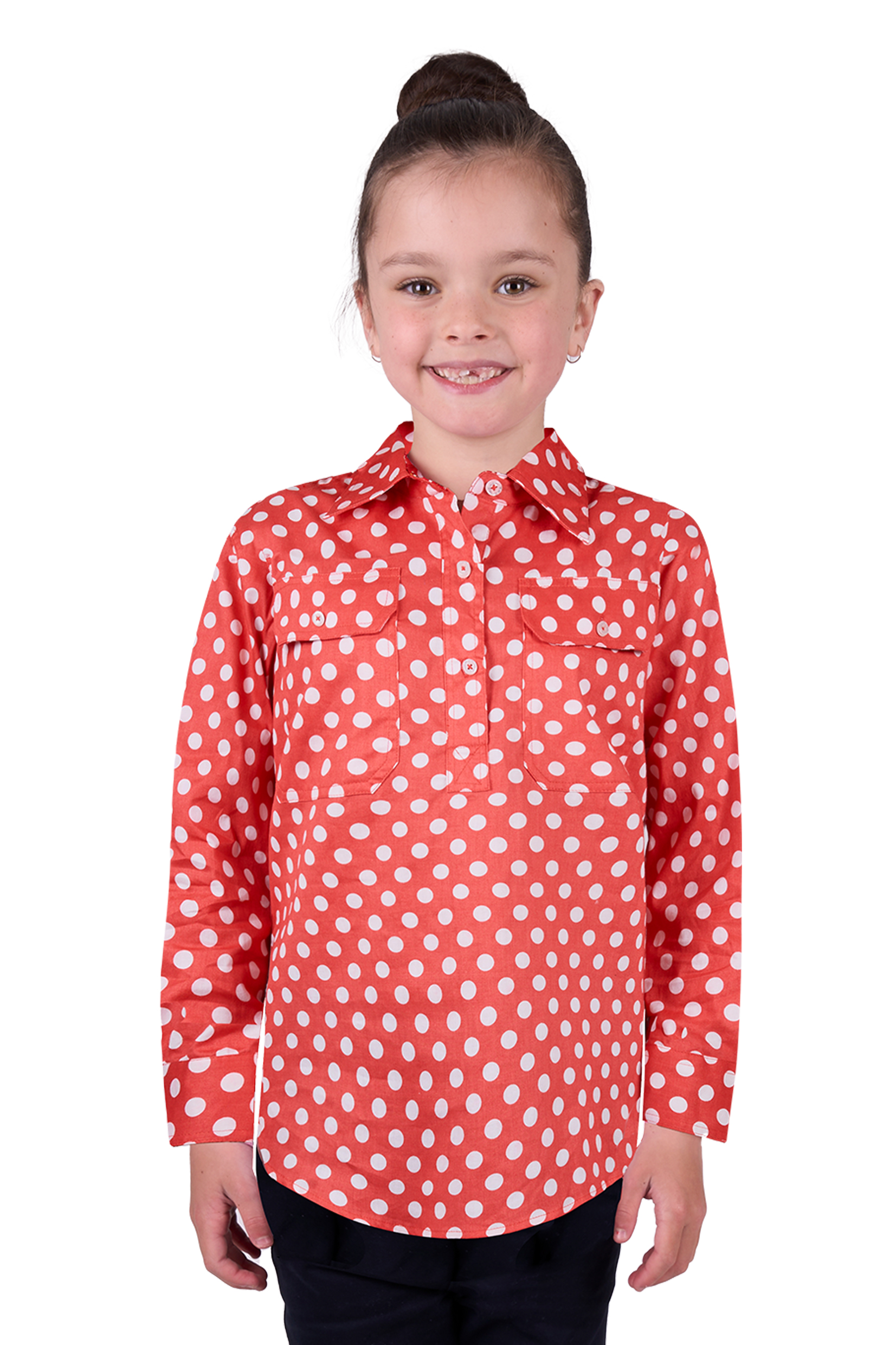 Kid's Jaz Half Placket Long Sleeve Shirt