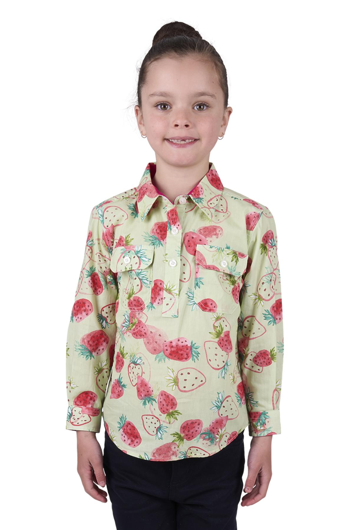 Kid's Kimmy Half Placket Long Sleeve Shirt
