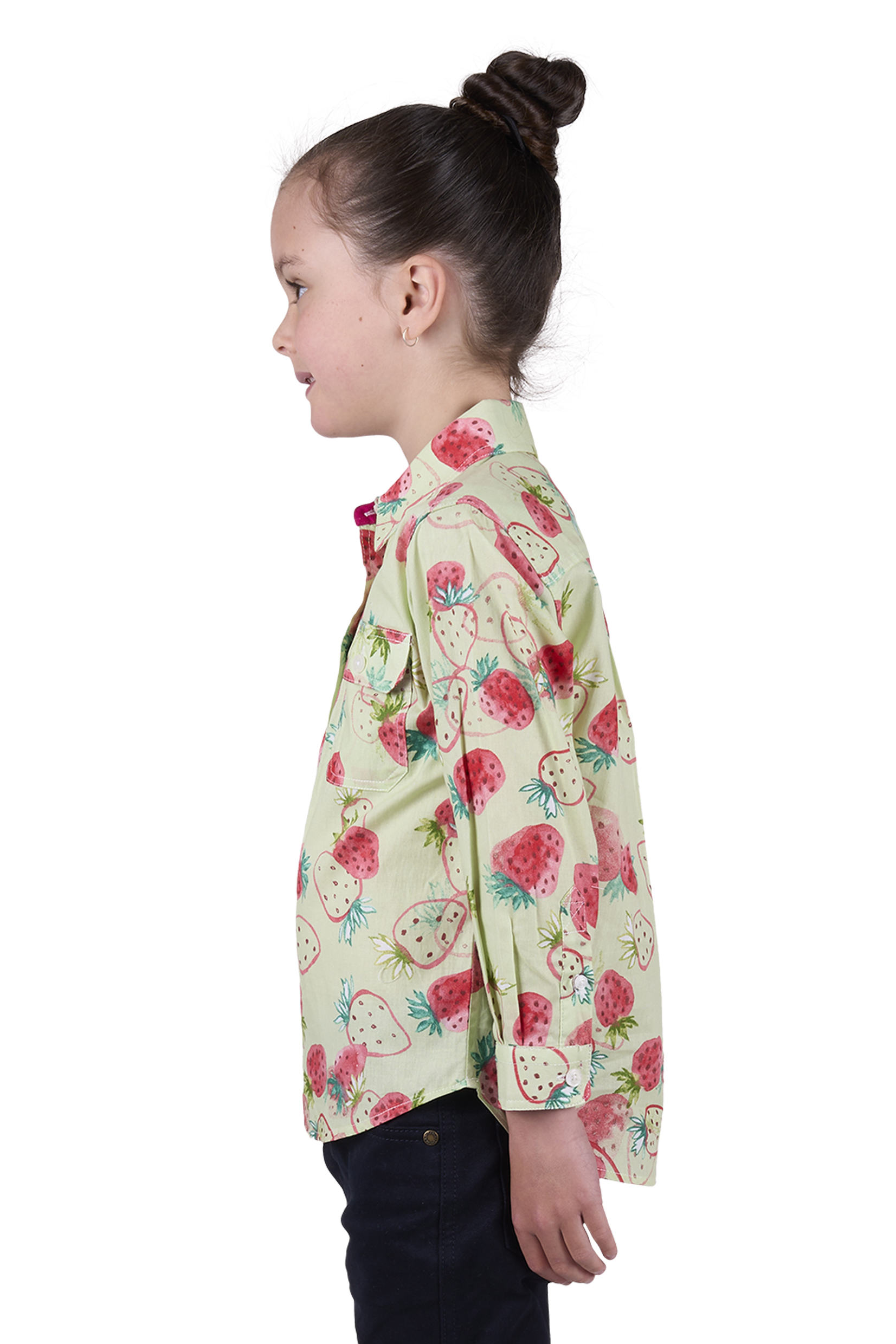 Kid's Kimmy Half Placket Long Sleeve Shirt