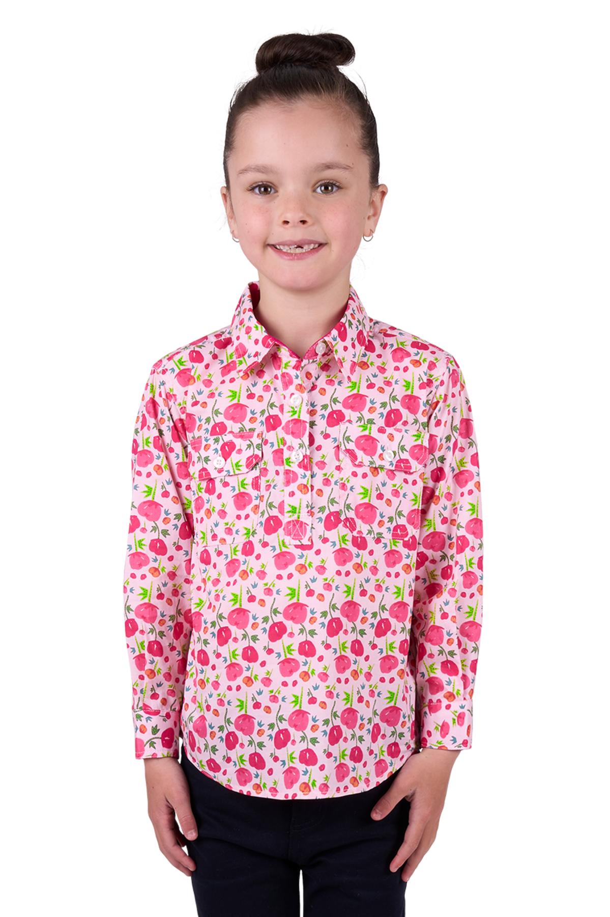 Kid's Sisu Half Placket Long Sleeve Shirt