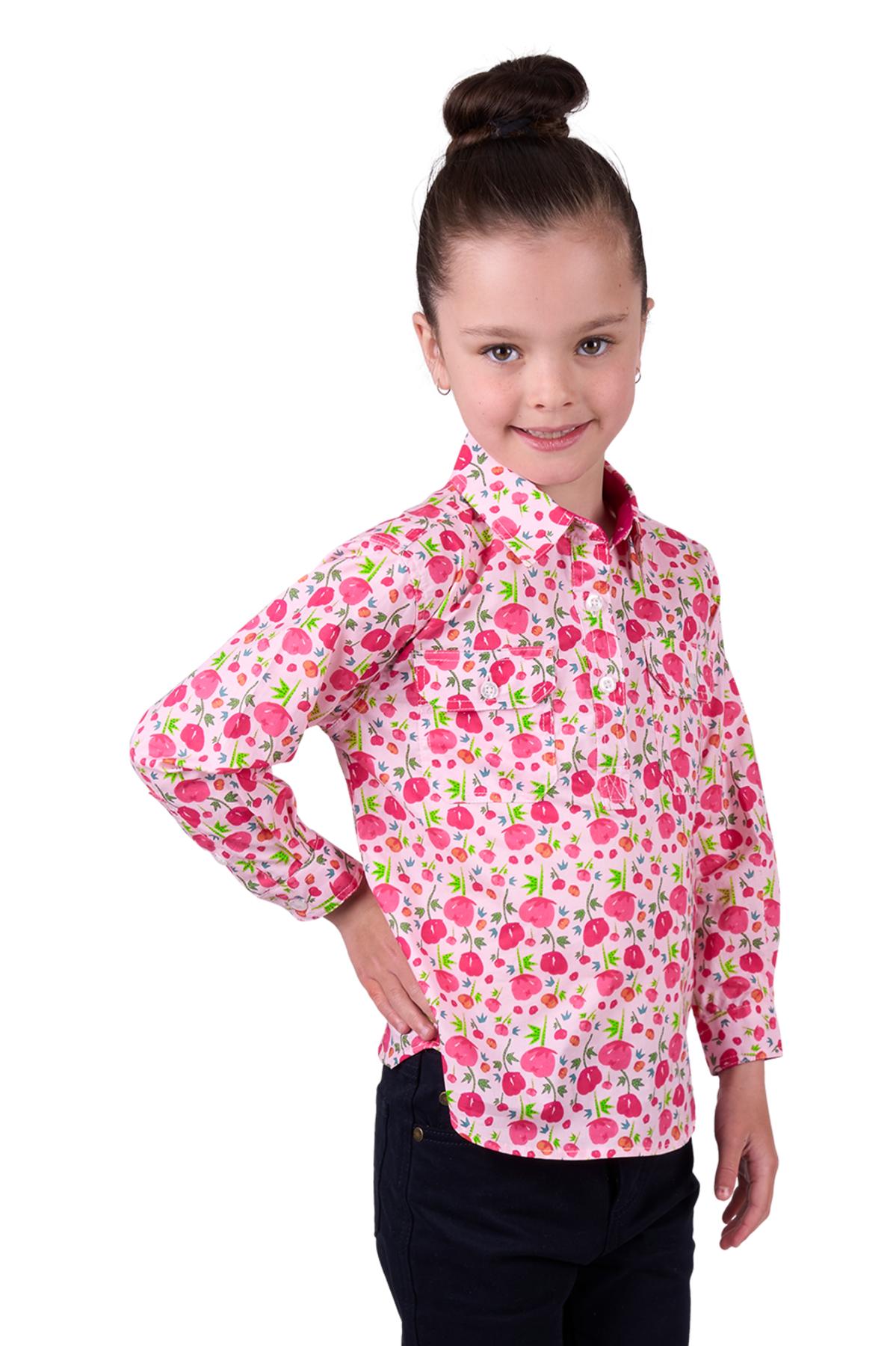 Kid's Sisu Half Placket Long Sleeve Shirt