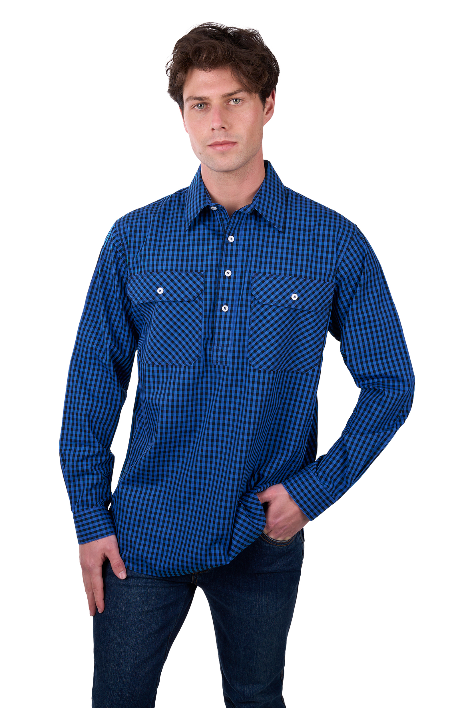 Men's Astell Half Placket Long Sleeve Shirt