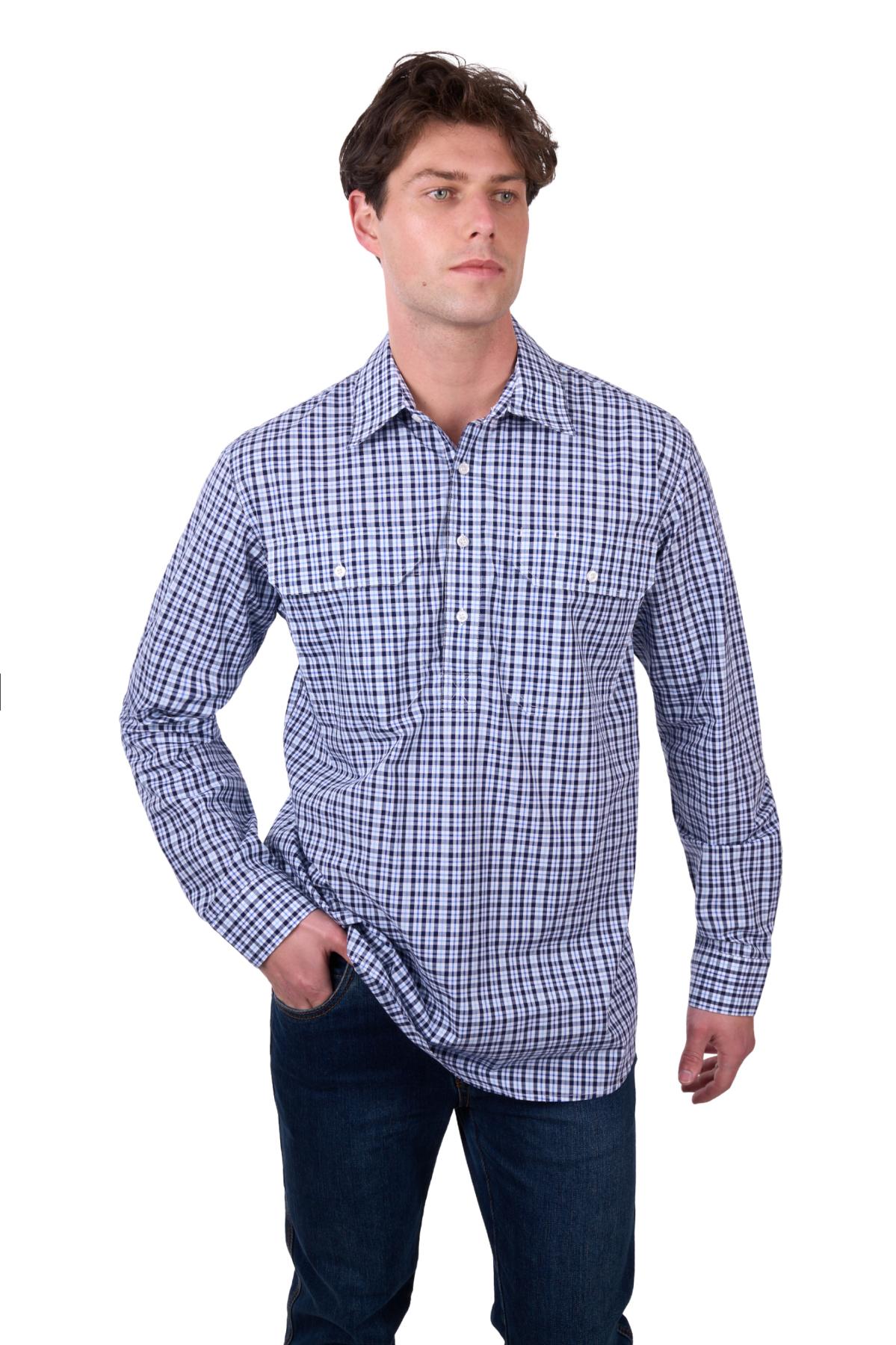 Men's Coney Half Placket Long Sleeve Shirt