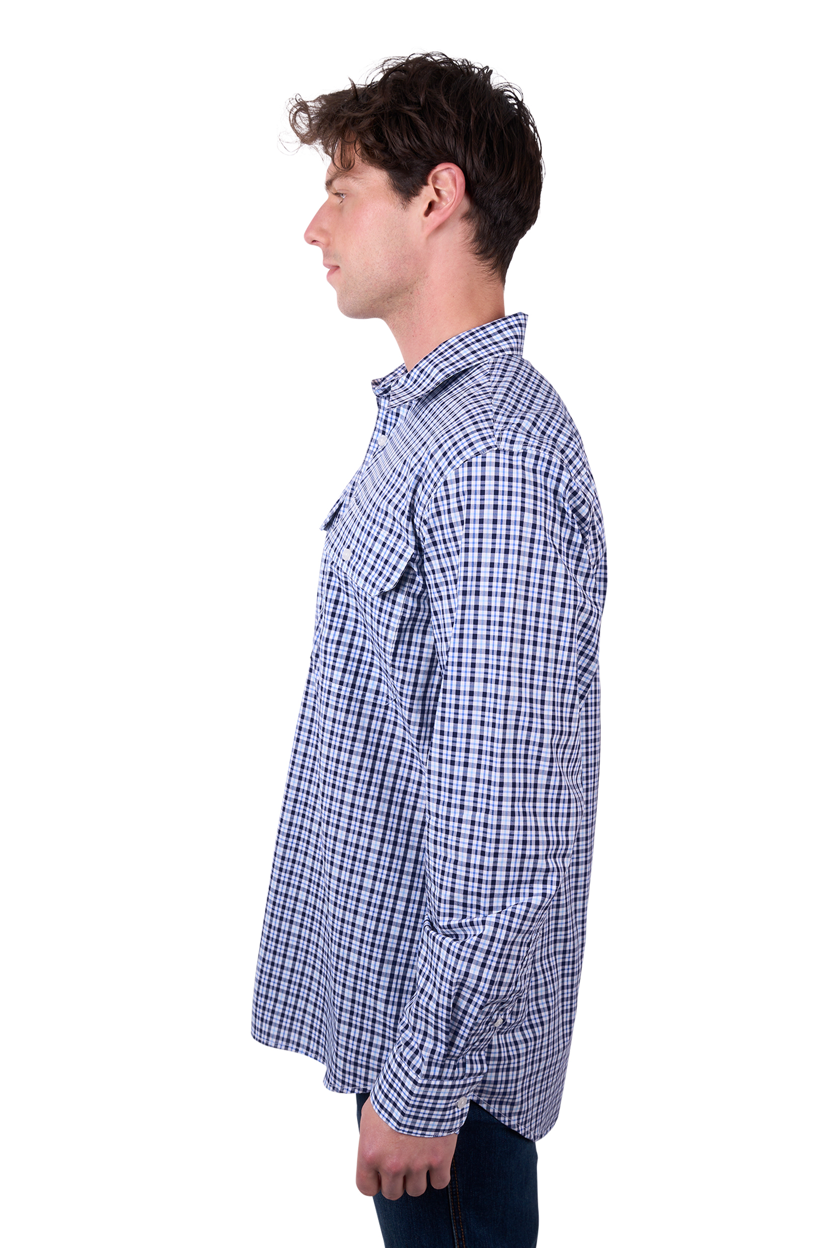 Men's Coney Half Placket Long Sleeve Shirt