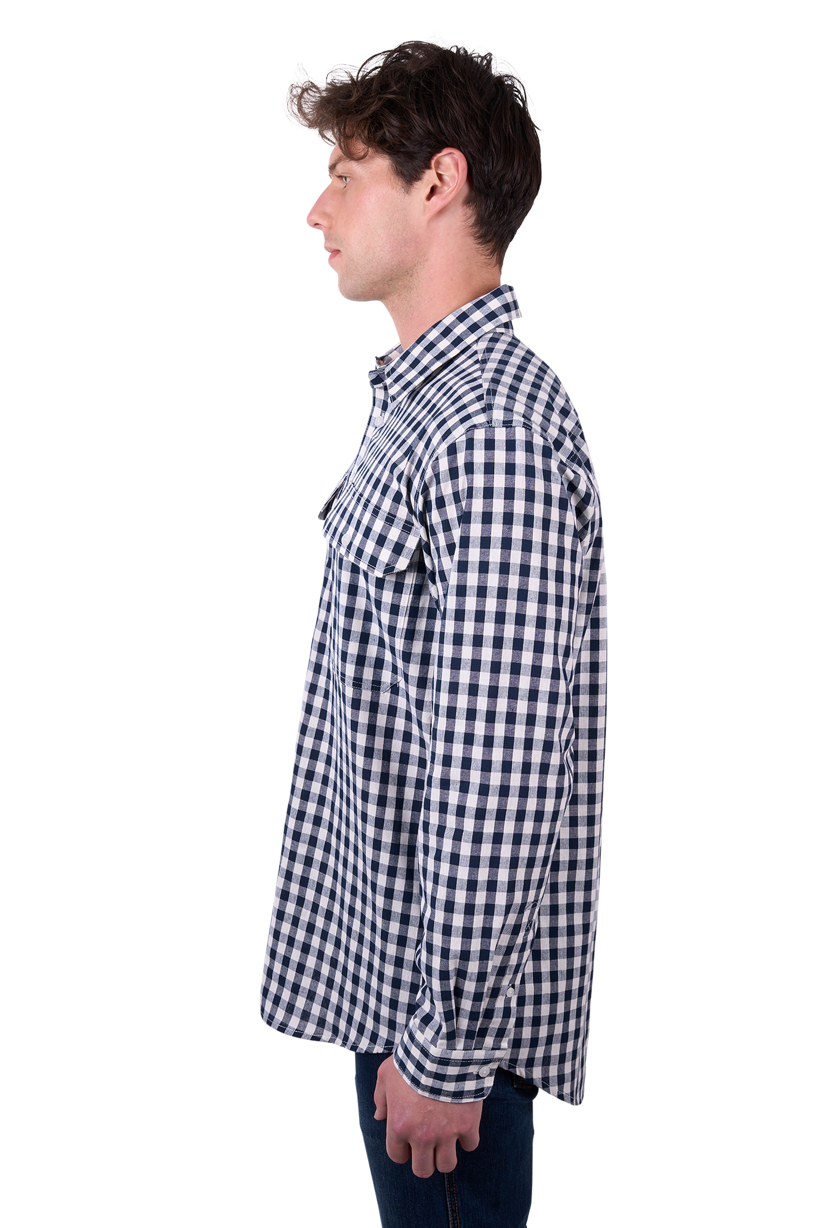 Men's Dell Half Placket Long Sleeve Shirt