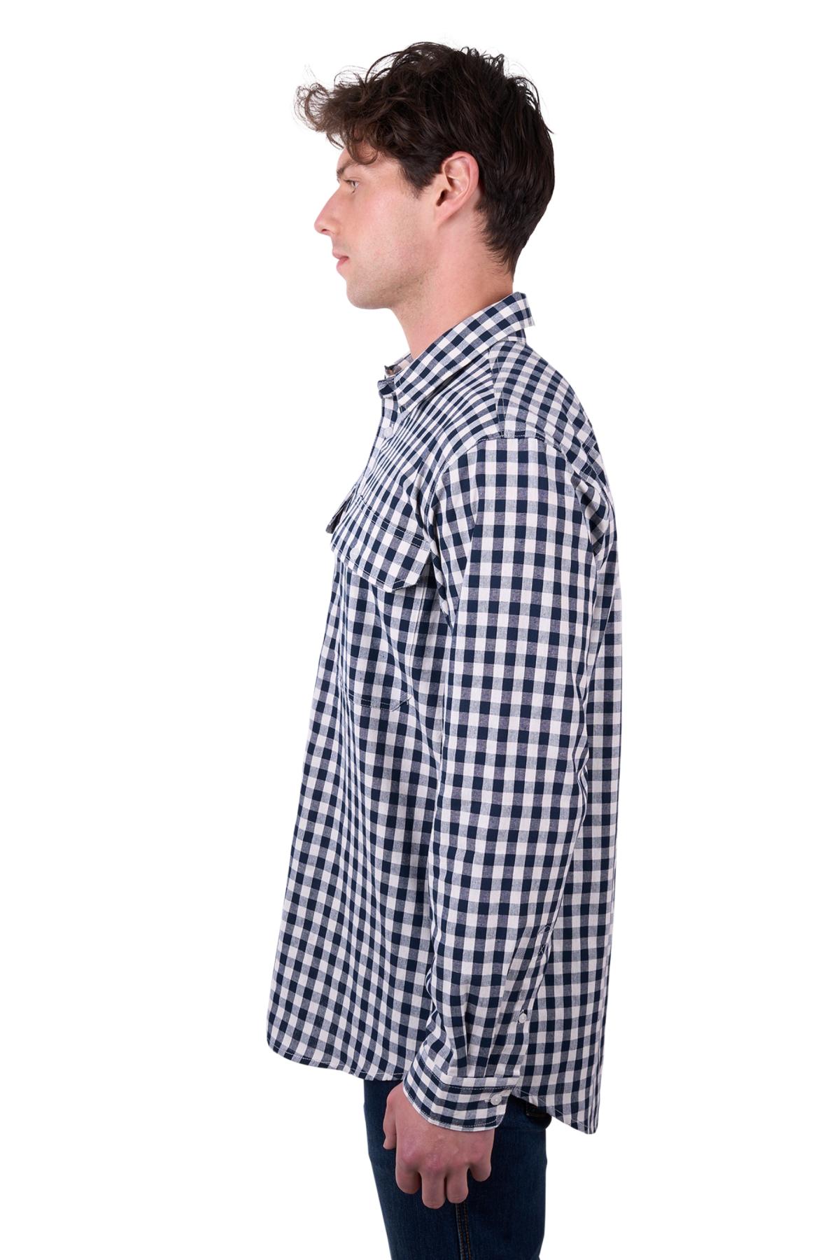 Men's Dell Half Placket Long Sleeve Shirt
