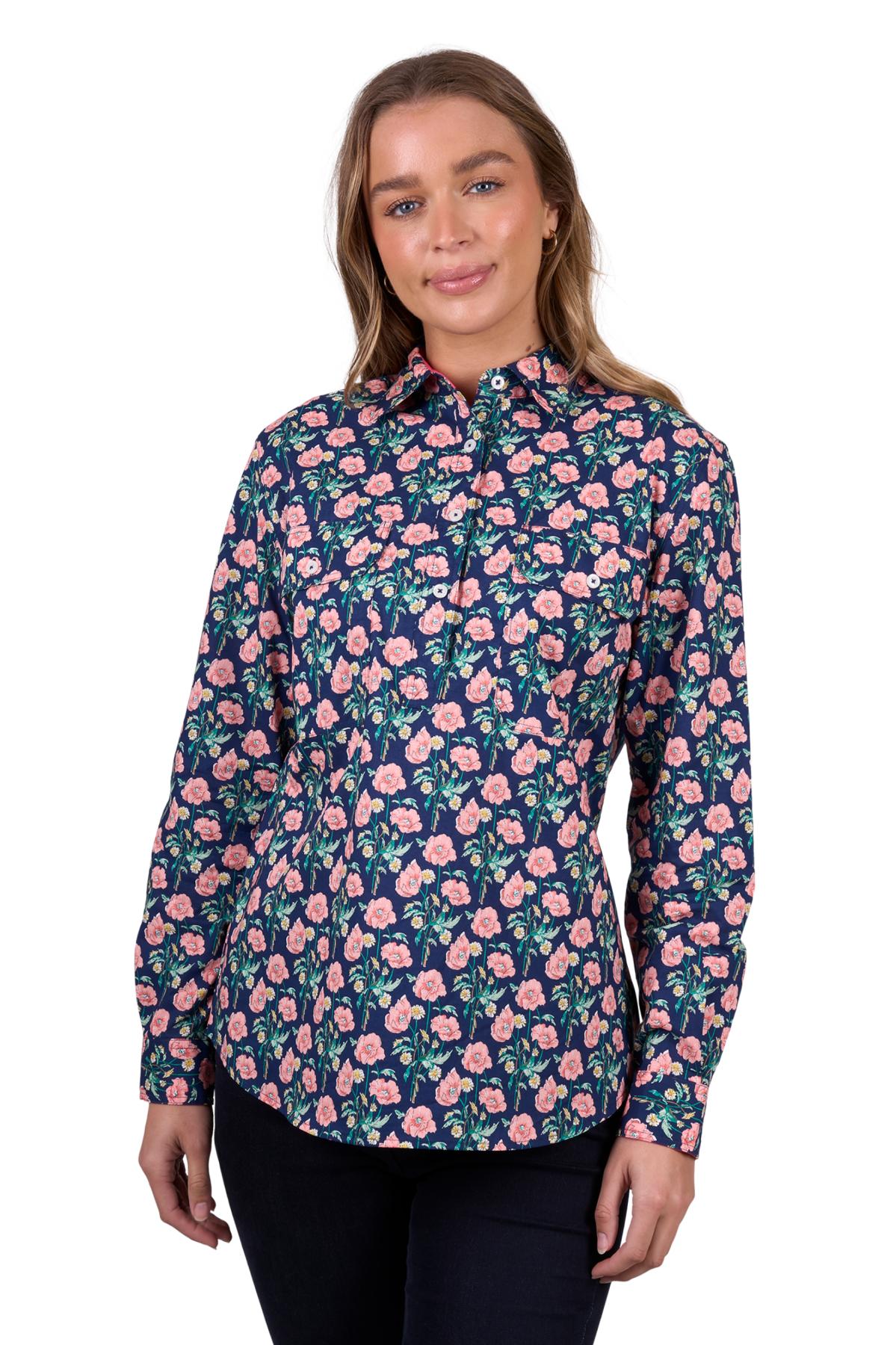 Women's Fauna Half Placket Long Sleeve Shirt