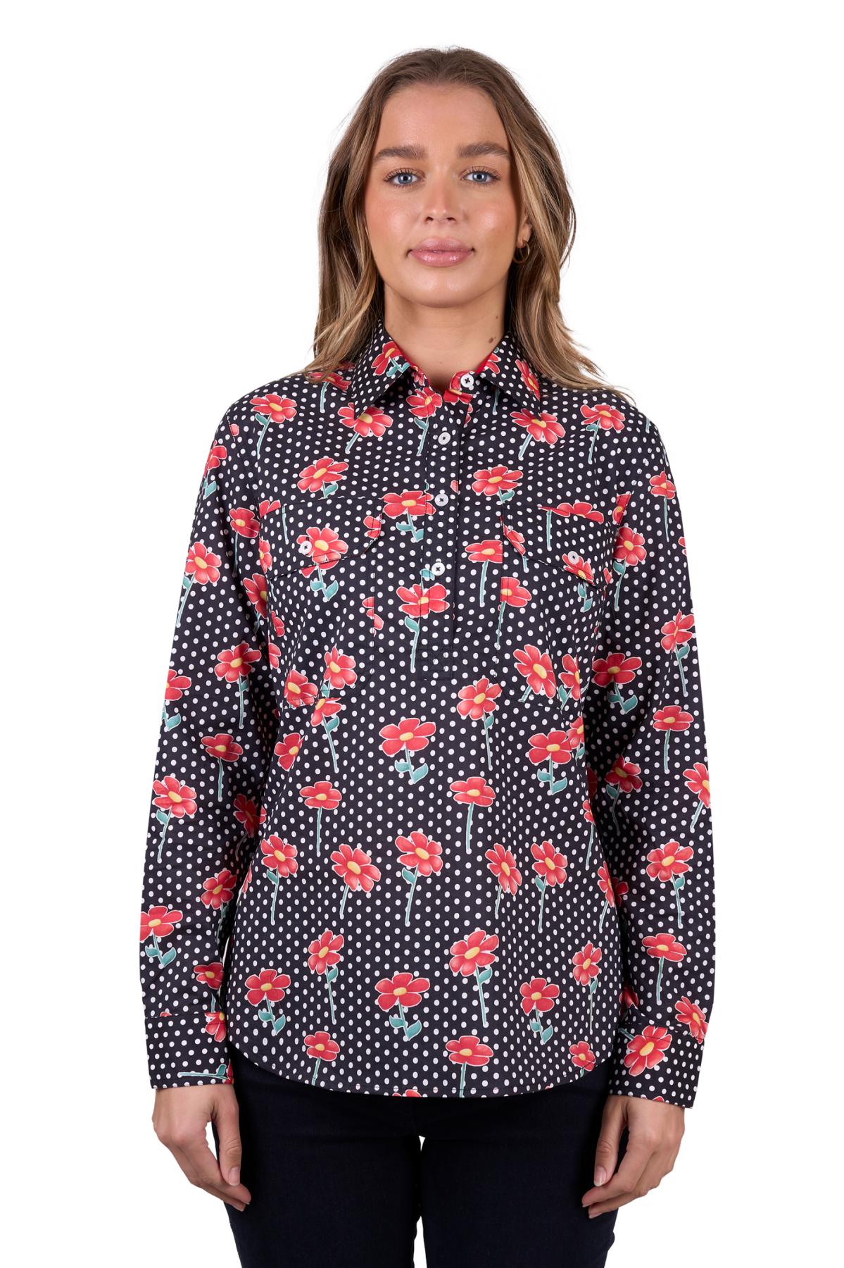 Women's Inez Half Placket Long Sleeve Shirt