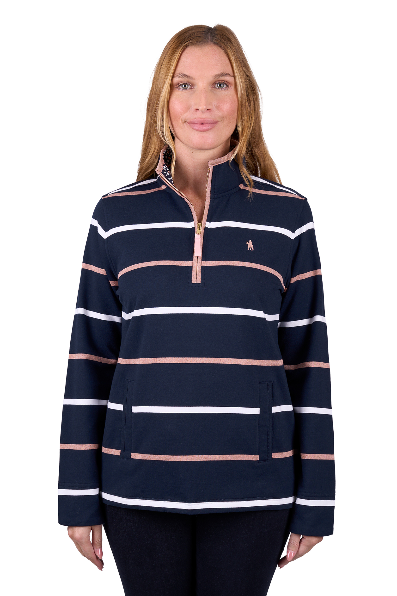 Women's Matilda 1/4 Zip Stripe Rugby