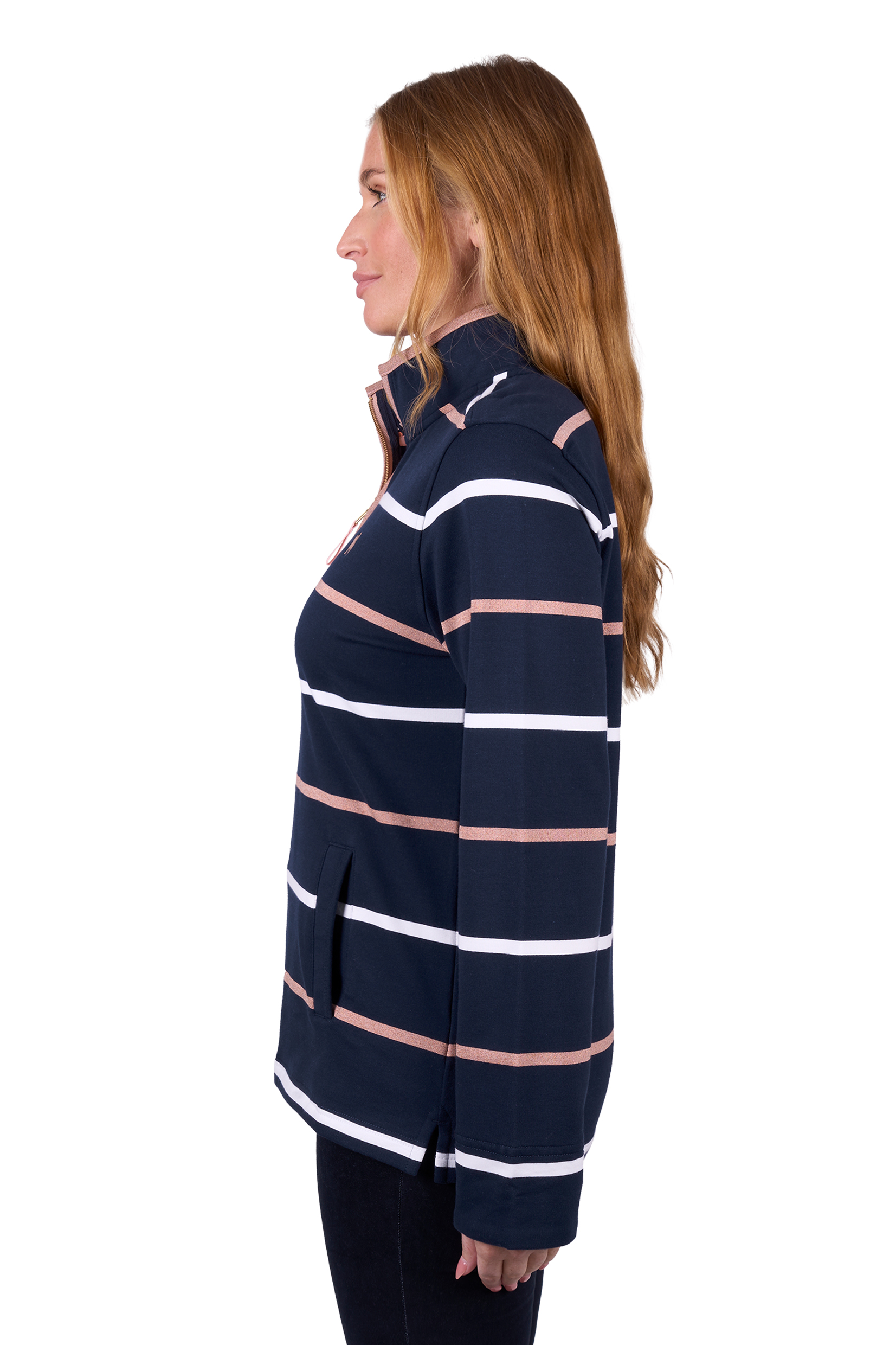 Women's Matilda 1/4 Zip Stripe Rugby