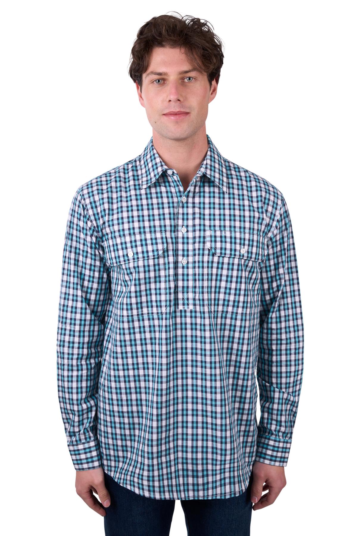 Men's Rui Half Placket Long Sleeve Shirt