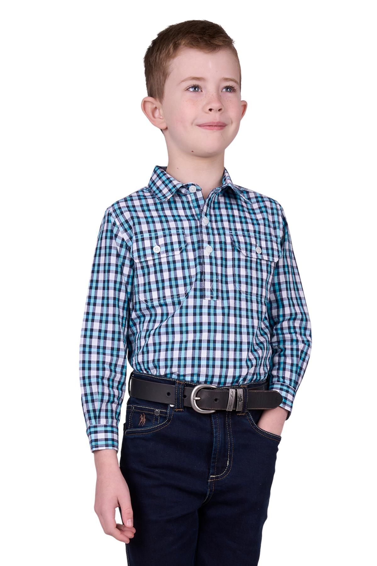 Kid's Rui Half Placket Long Sleeve Shirt