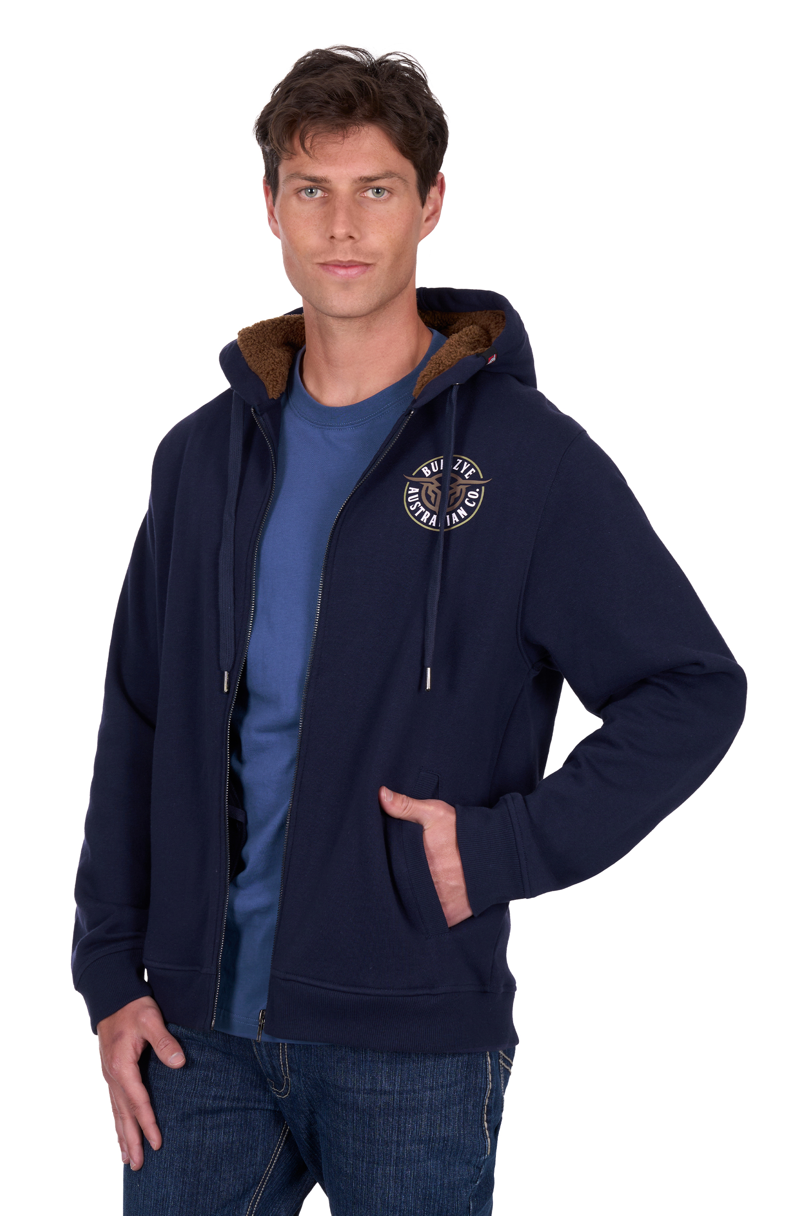Men's Bullring Zip Through Hoodie