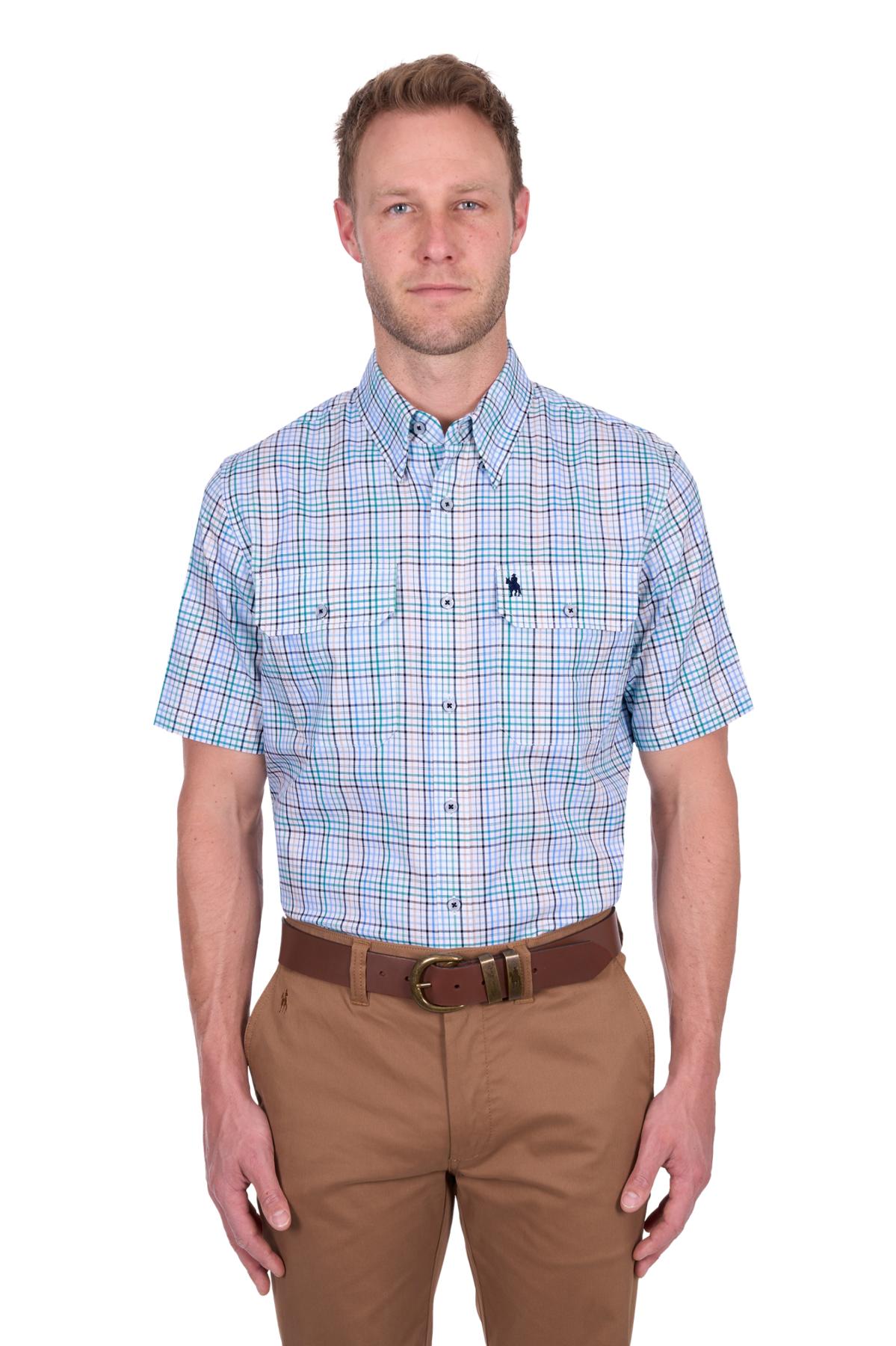 Men’s Matt Check 2 Pocket Short Sleeve Shirt