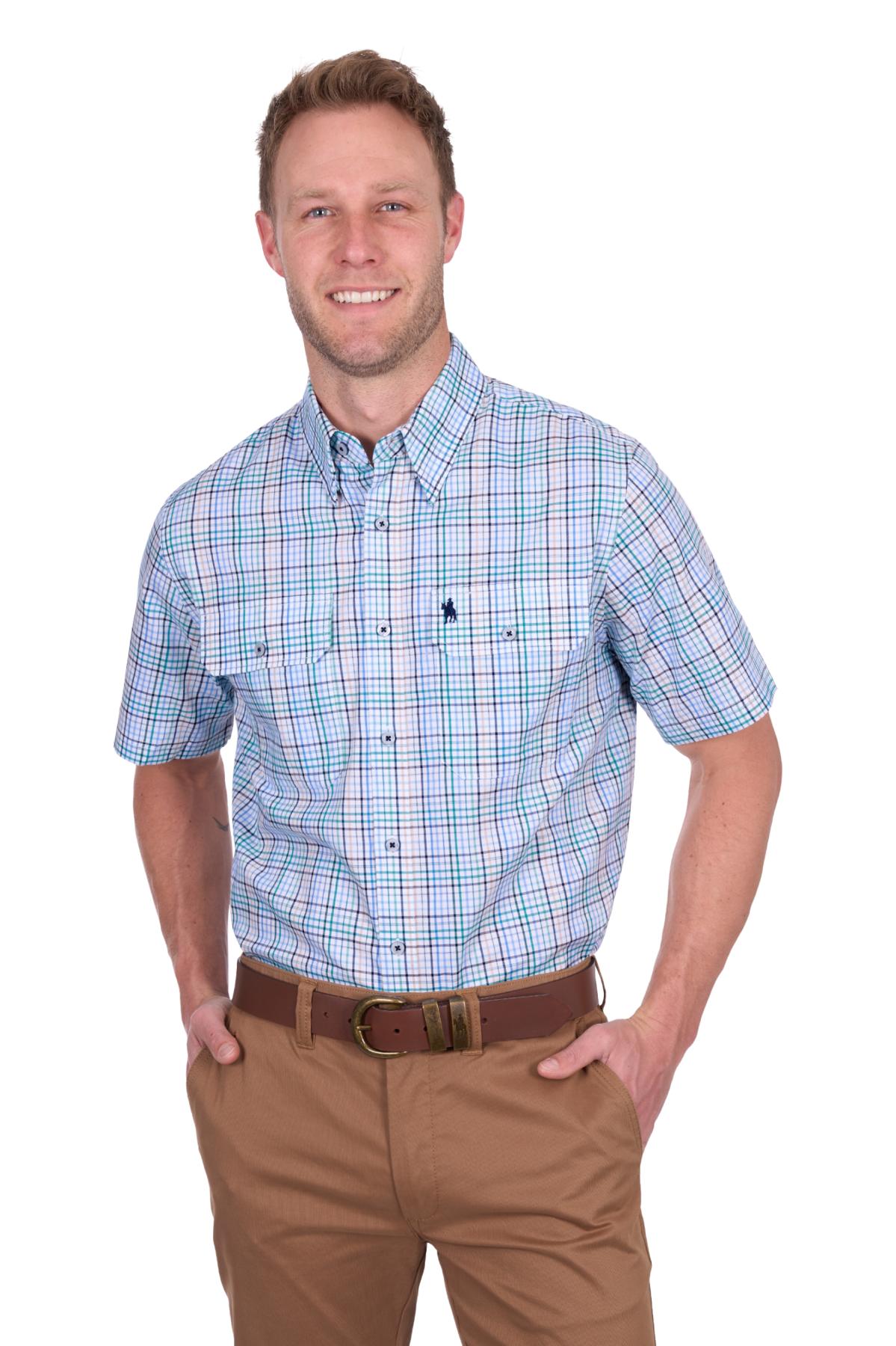 Men’s Matt Check 2 Pocket Short Sleeve Shirt