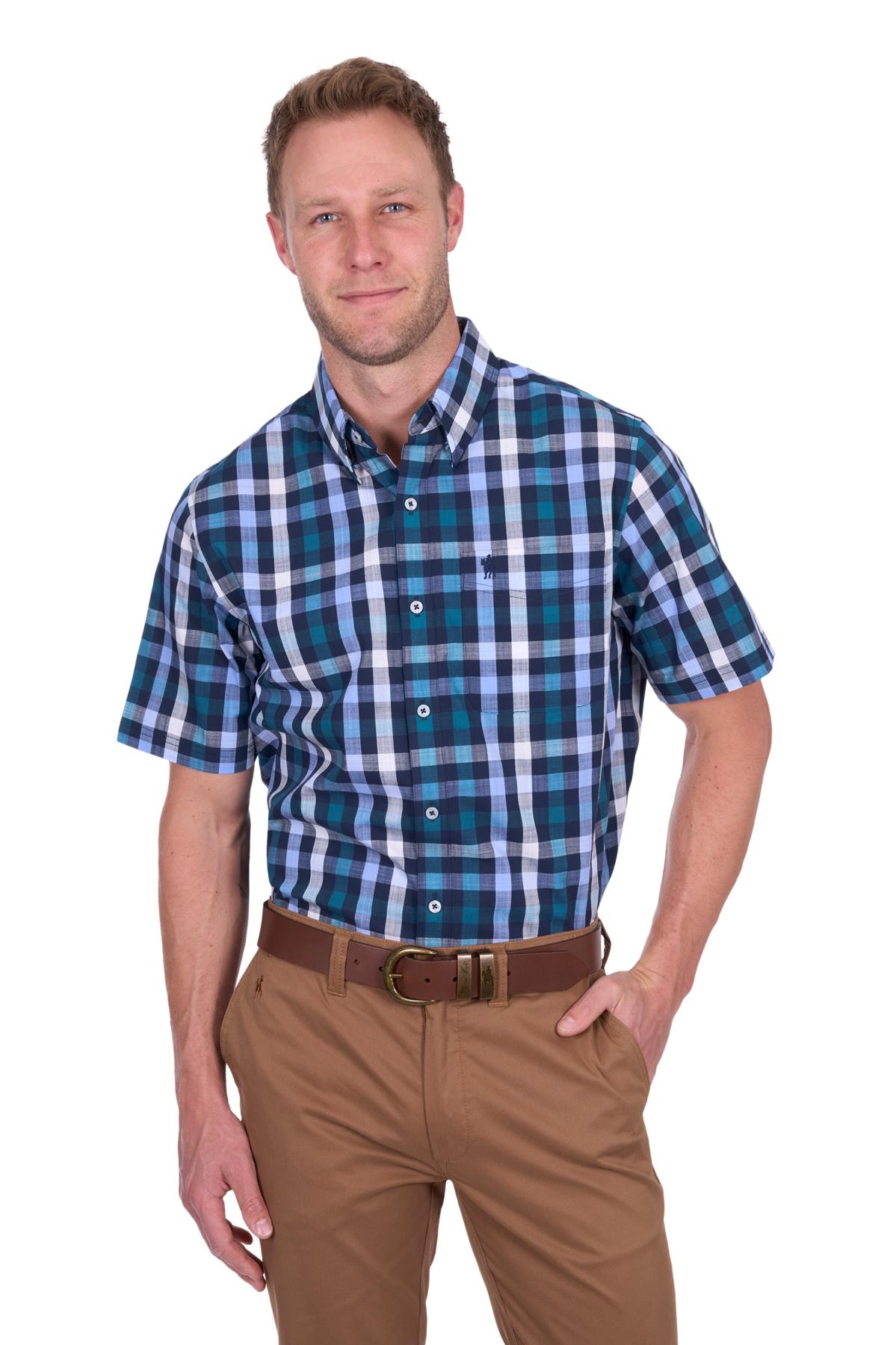 Men’s John Check 1 Pocket Short Sleeve Shirt