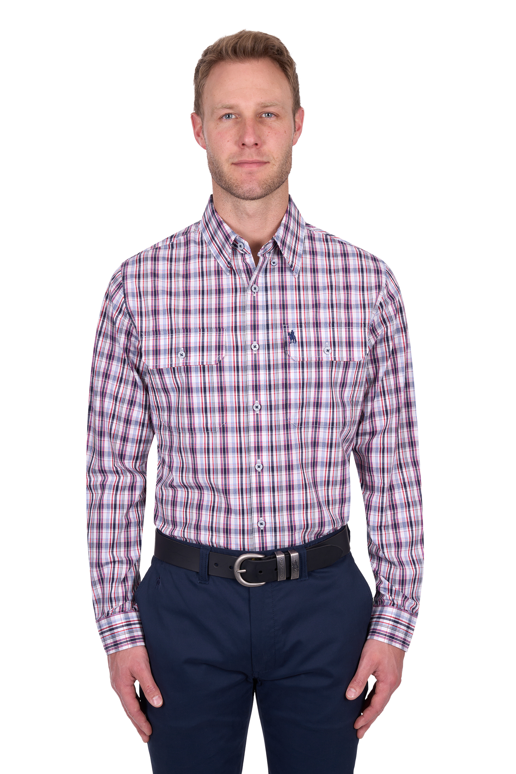 Men’s Jeff Check 2 Pocket Long Sleeve Shirt
