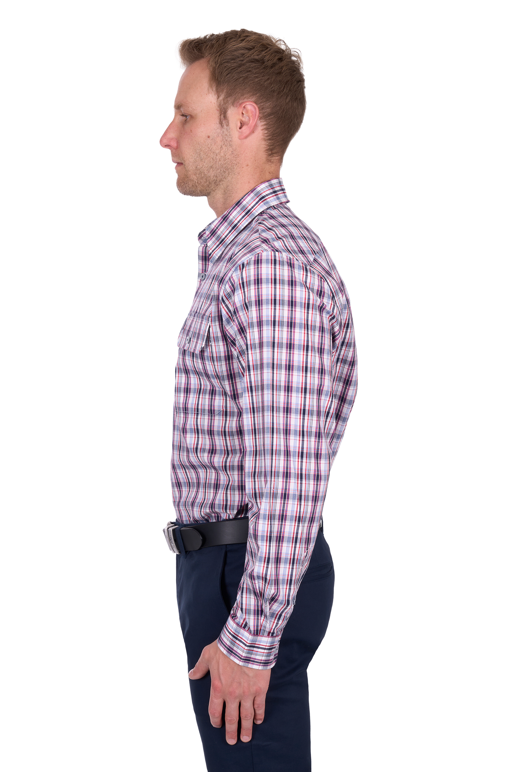 Men’s Jeff Check 2 Pocket Long Sleeve Shirt