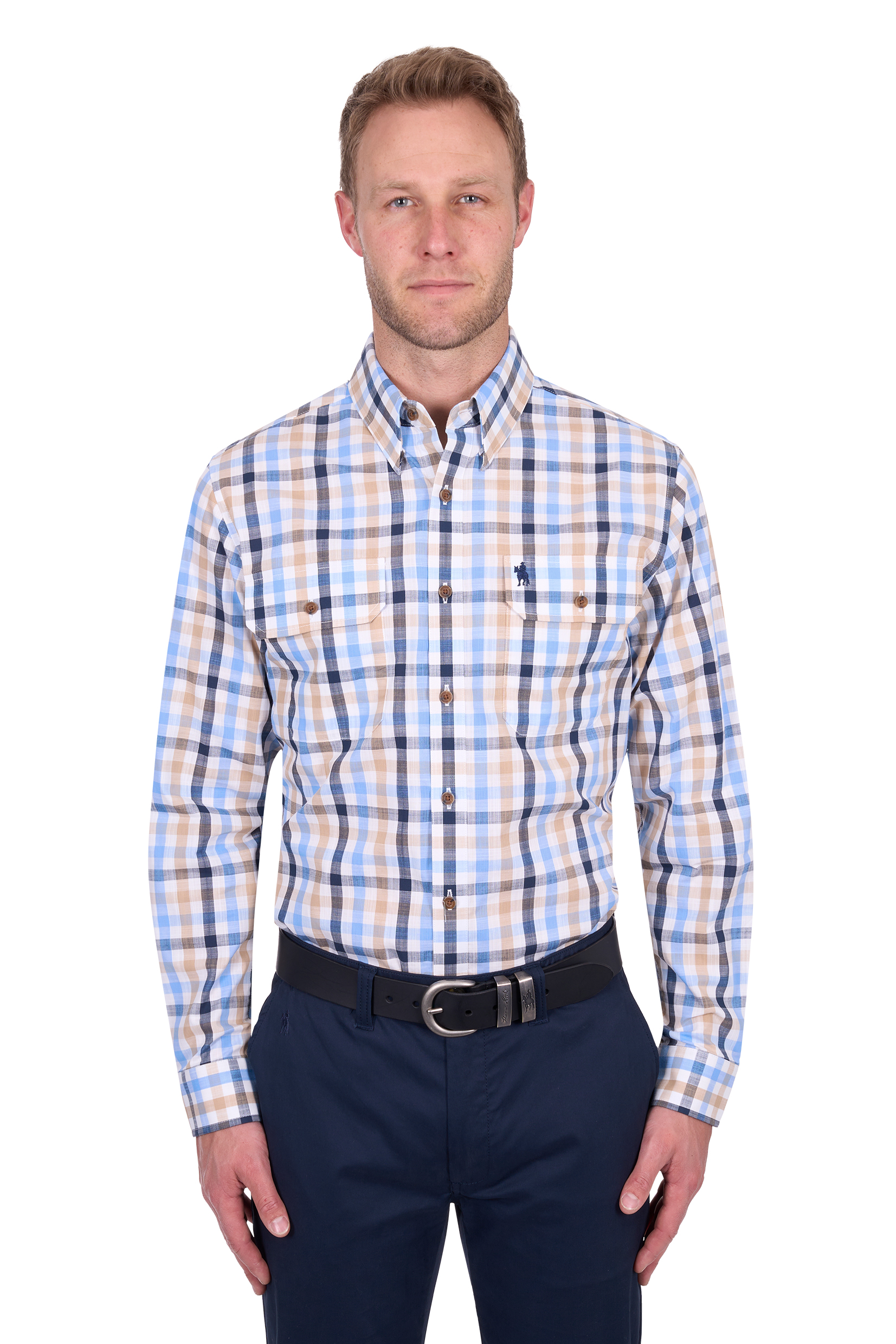 Men’s Jesse Check 2 Pocket Long Sleeve Shirt