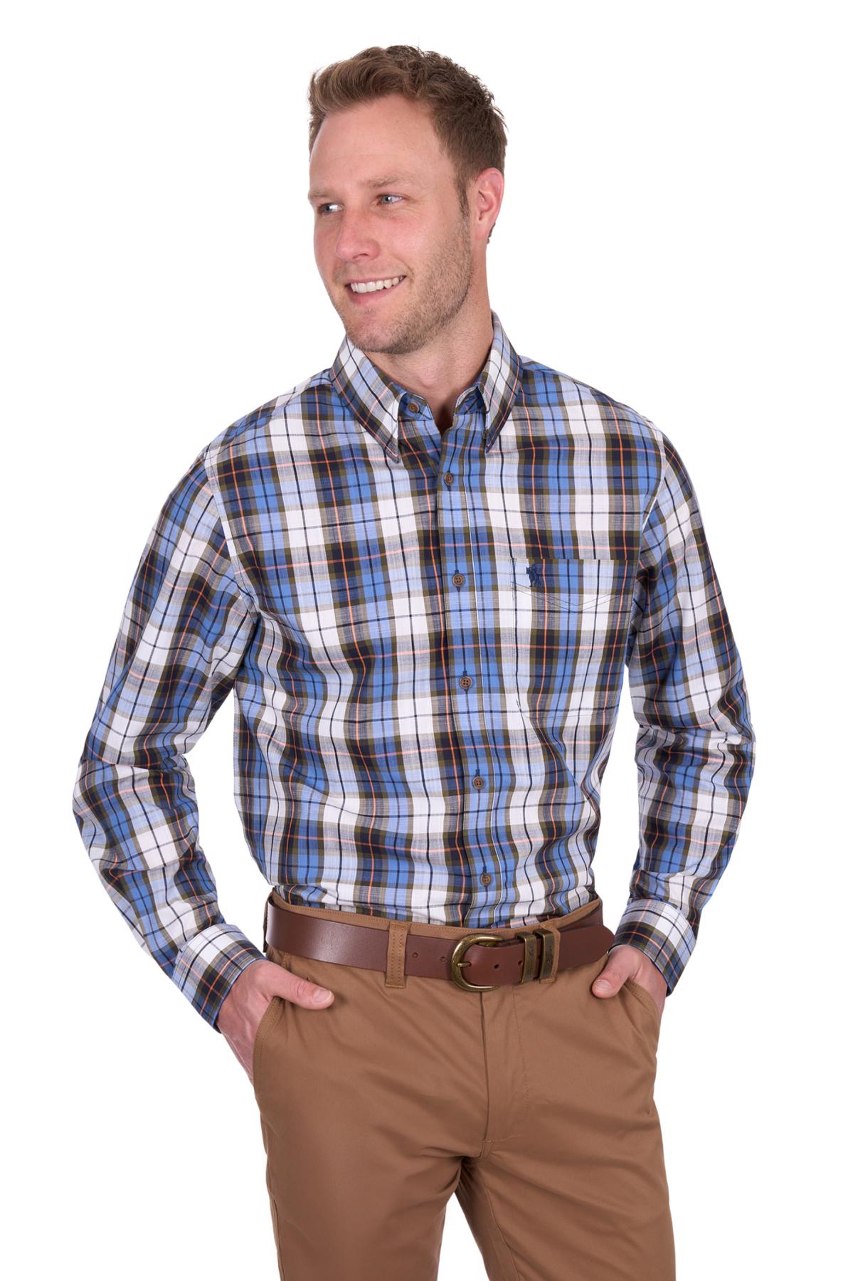 Men’s Daniel Check 1 Pocket Long Sleeve Shirt