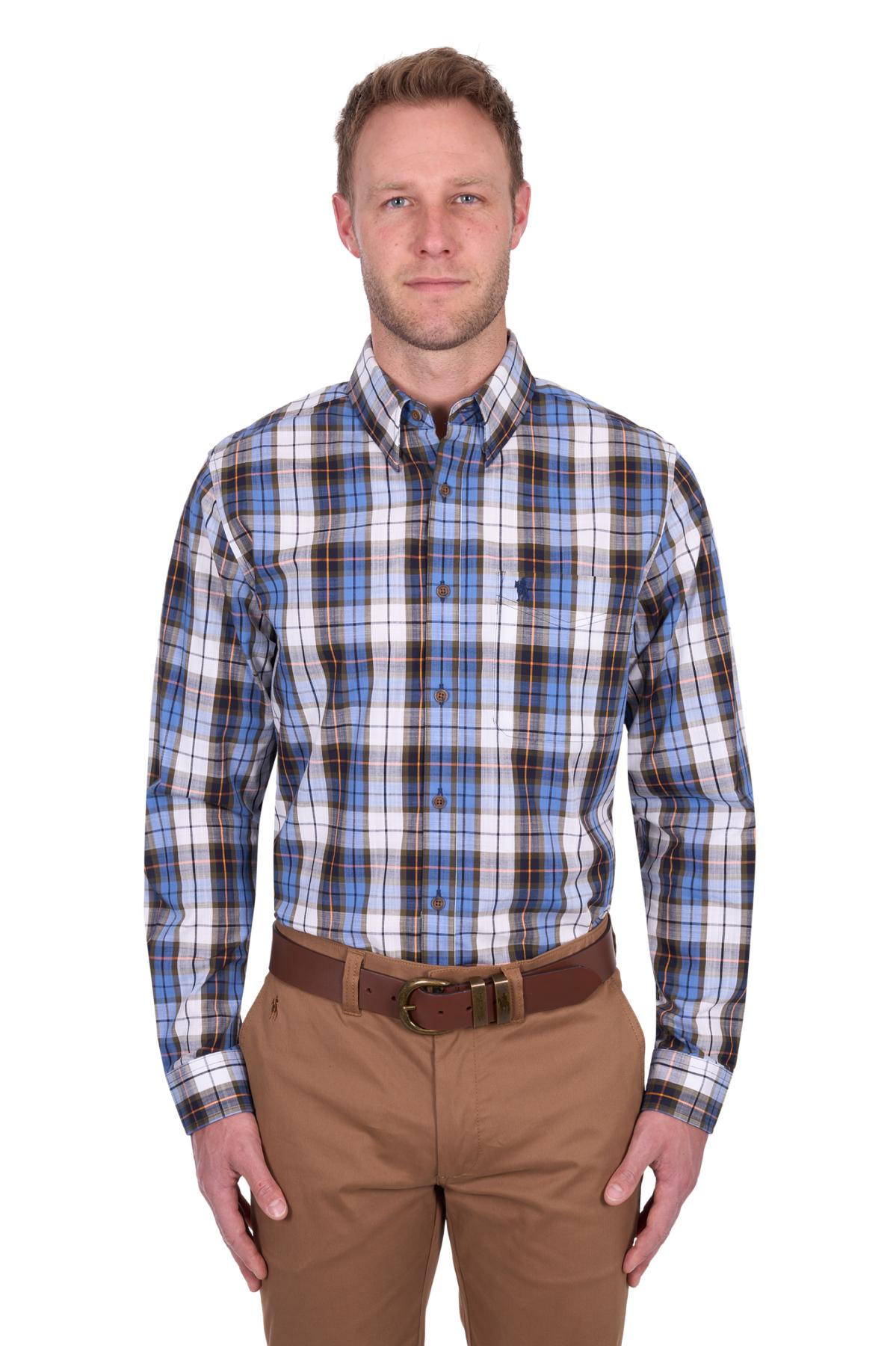 Men’s Daniel Check 1 Pocket Long Sleeve Shirt