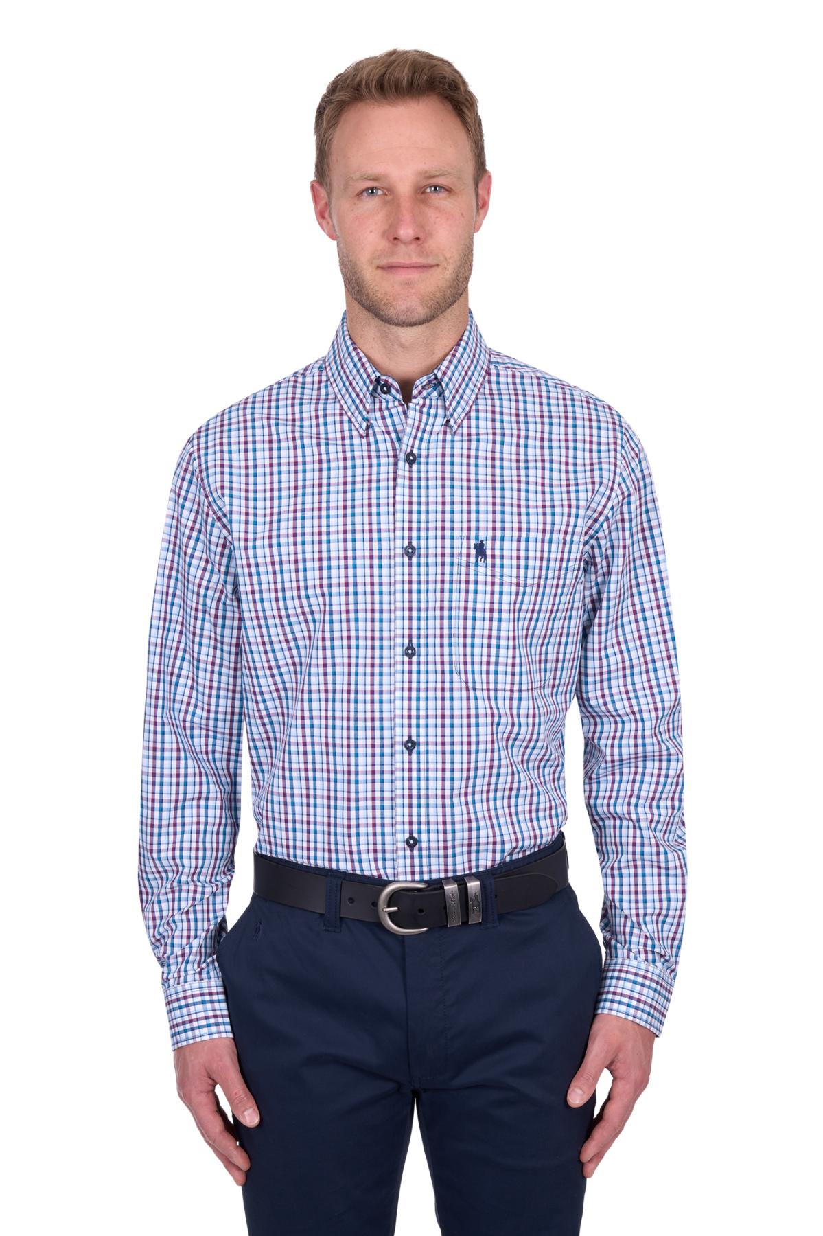Men’s Joseph Check 1 Pocket Long Sleeve Shirt