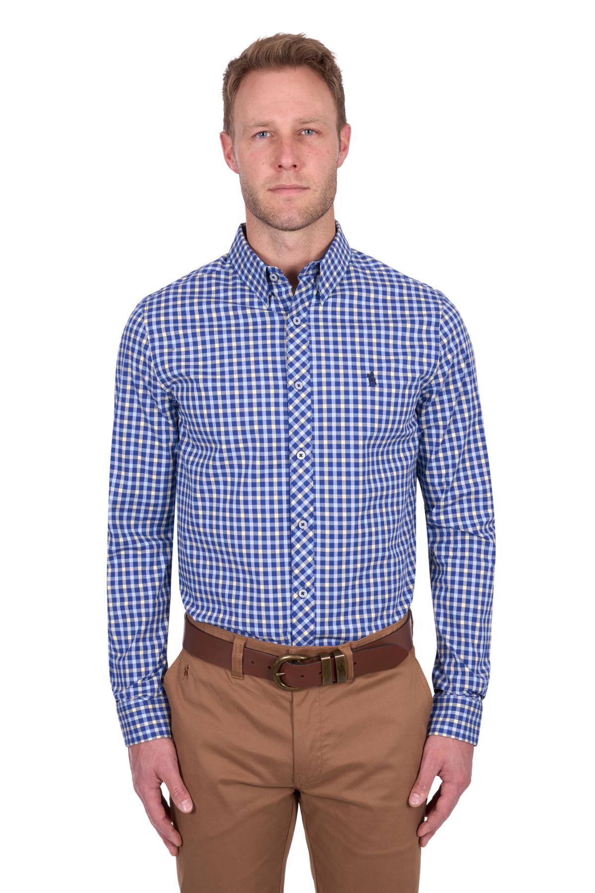 Men’s James Check Tailored Long Sleeve Shirt