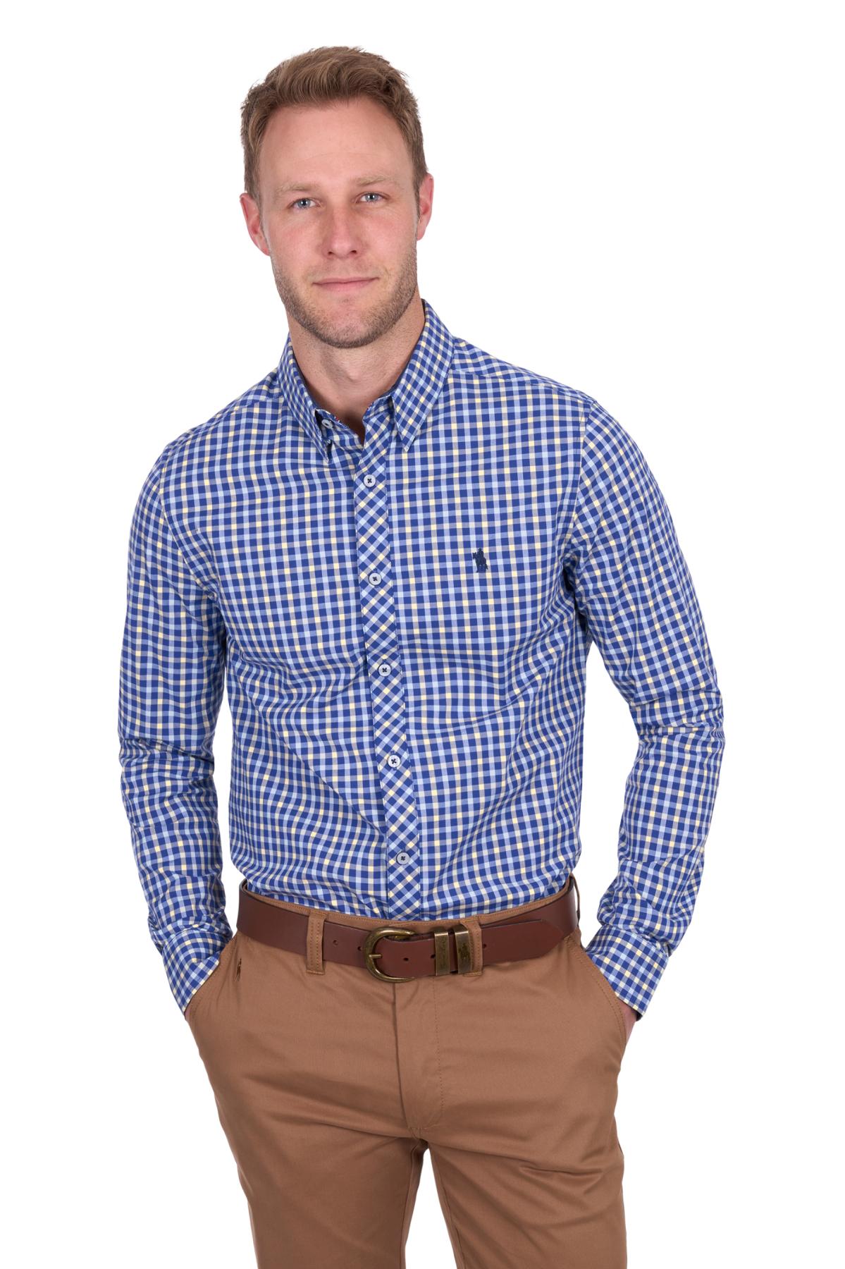 Men’s James Check Tailored Long Sleeve Shirt