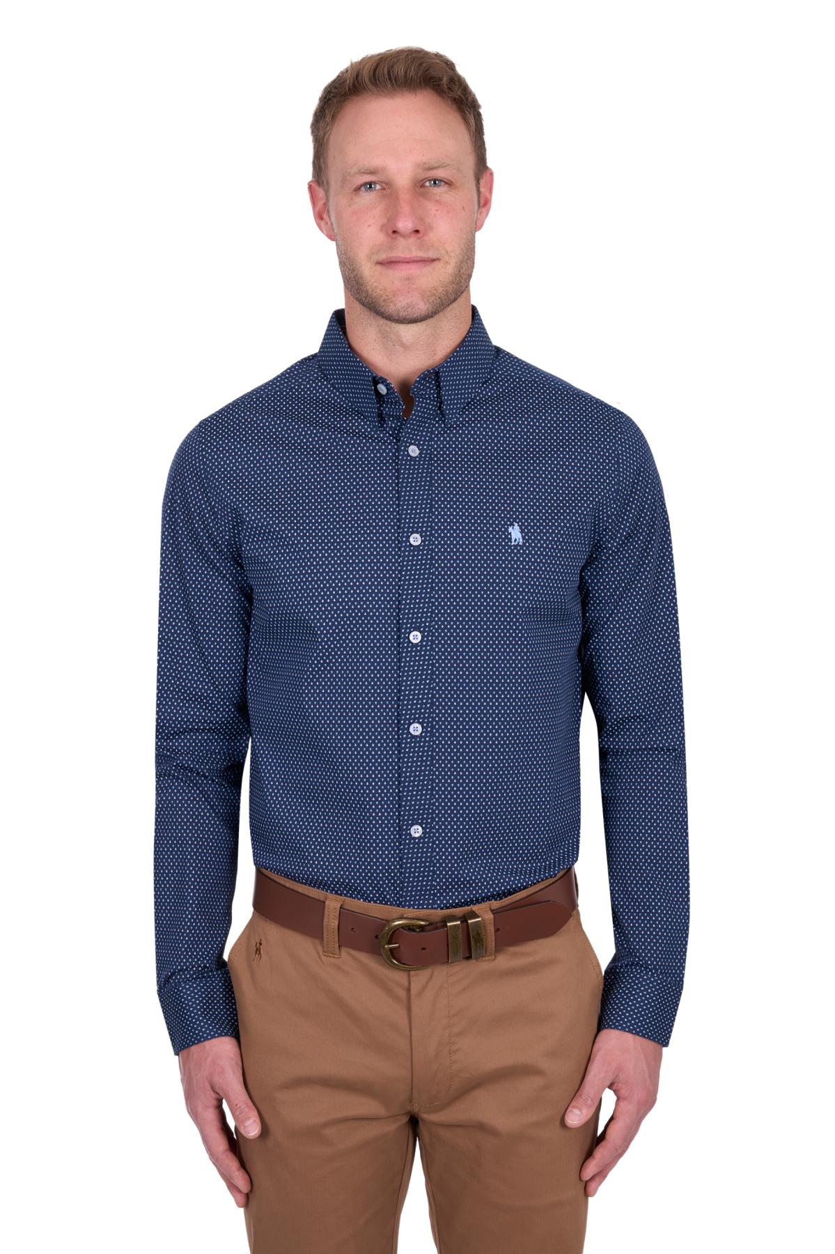 Men’s David Print Tailored Long Sleeve Shirt