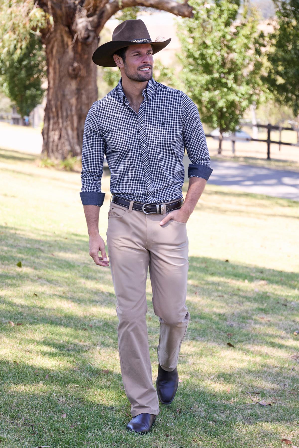 Men’s Jason Check Tailored Long Sleeve Shirt