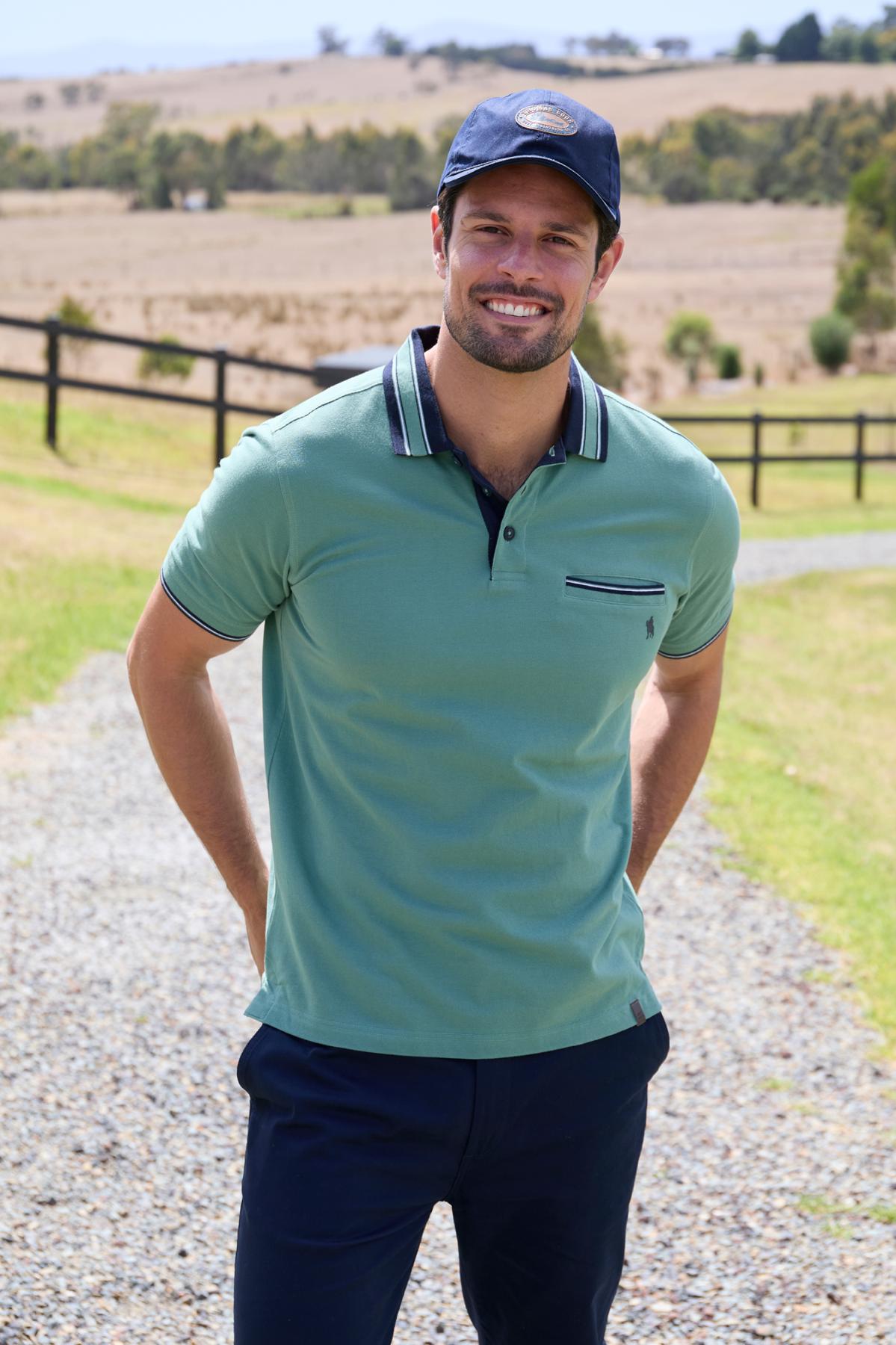 Men’s Ben Tailored 1 Pocket Short Sleeve Polo