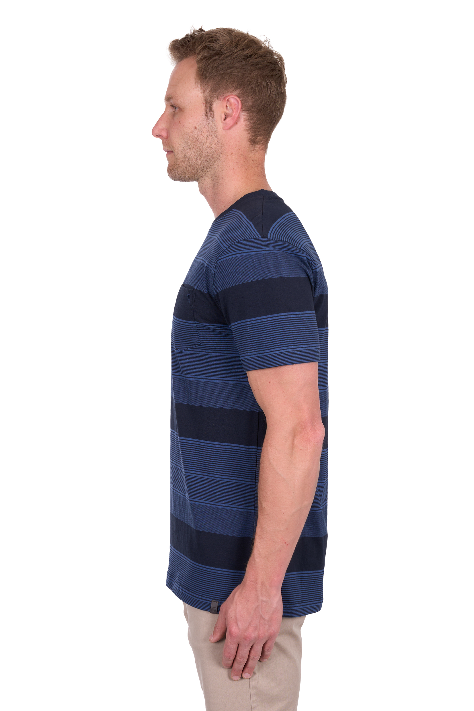Men’s Edward Stripe 1 Pocket Short Sleeve Tee
