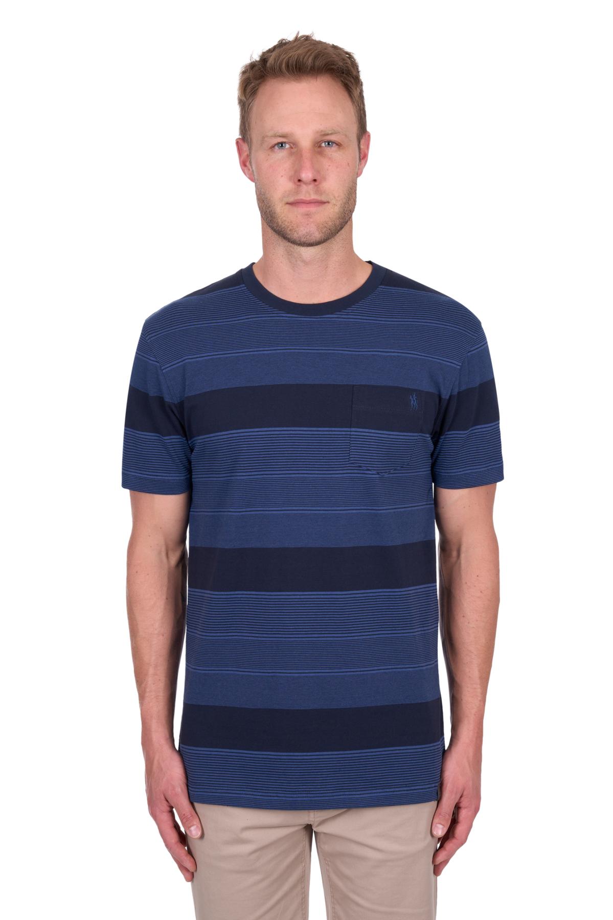 Men’s Edward Stripe 1 Pocket Short Sleeve Tee
