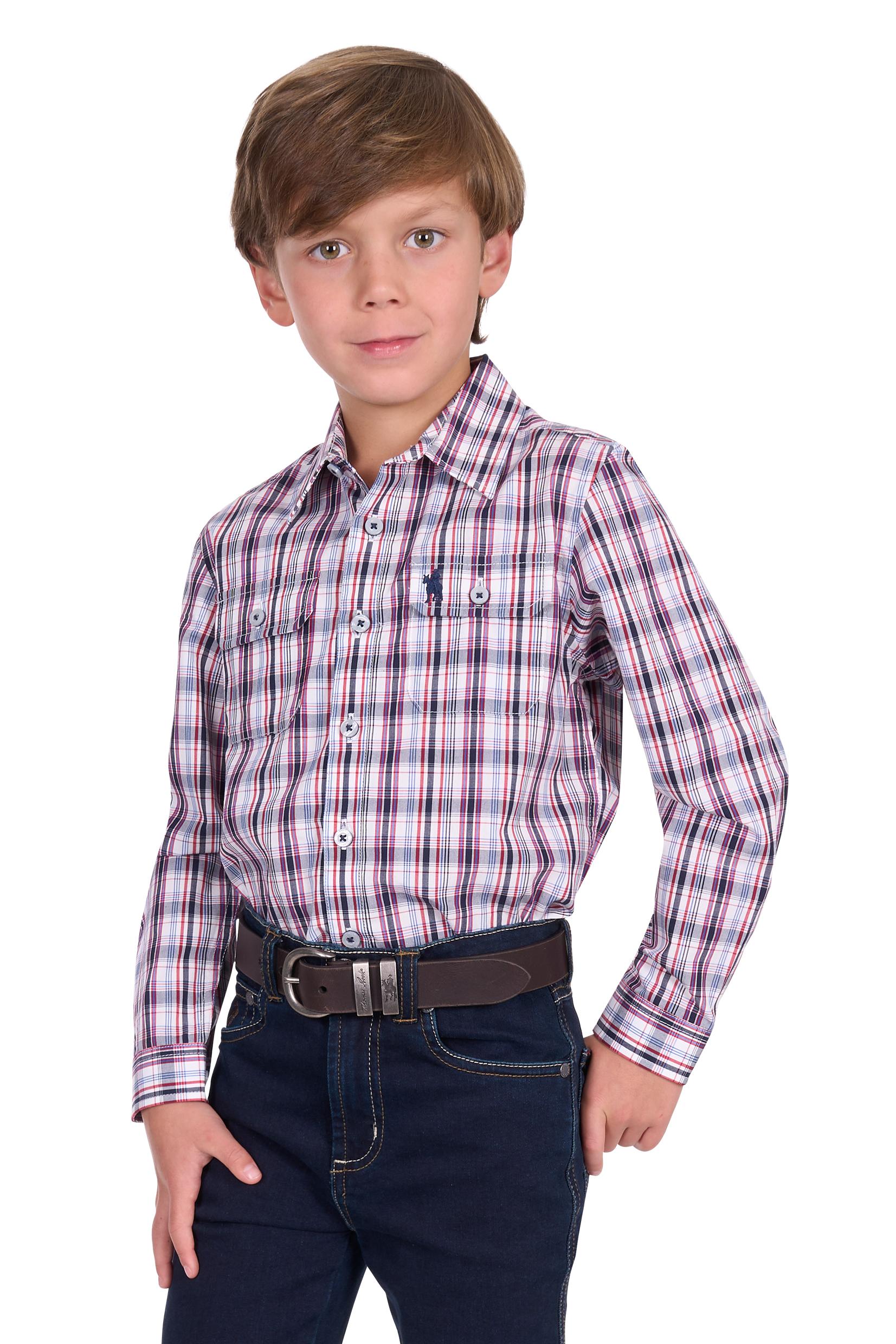Boy’s Jeff Check 2 Pocket Long Sleeve Shirt