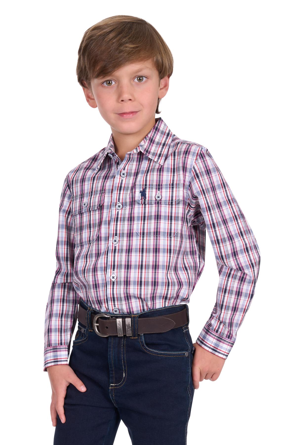 Boy’s Jeff Check 2 Pocket Long Sleeve Shirt