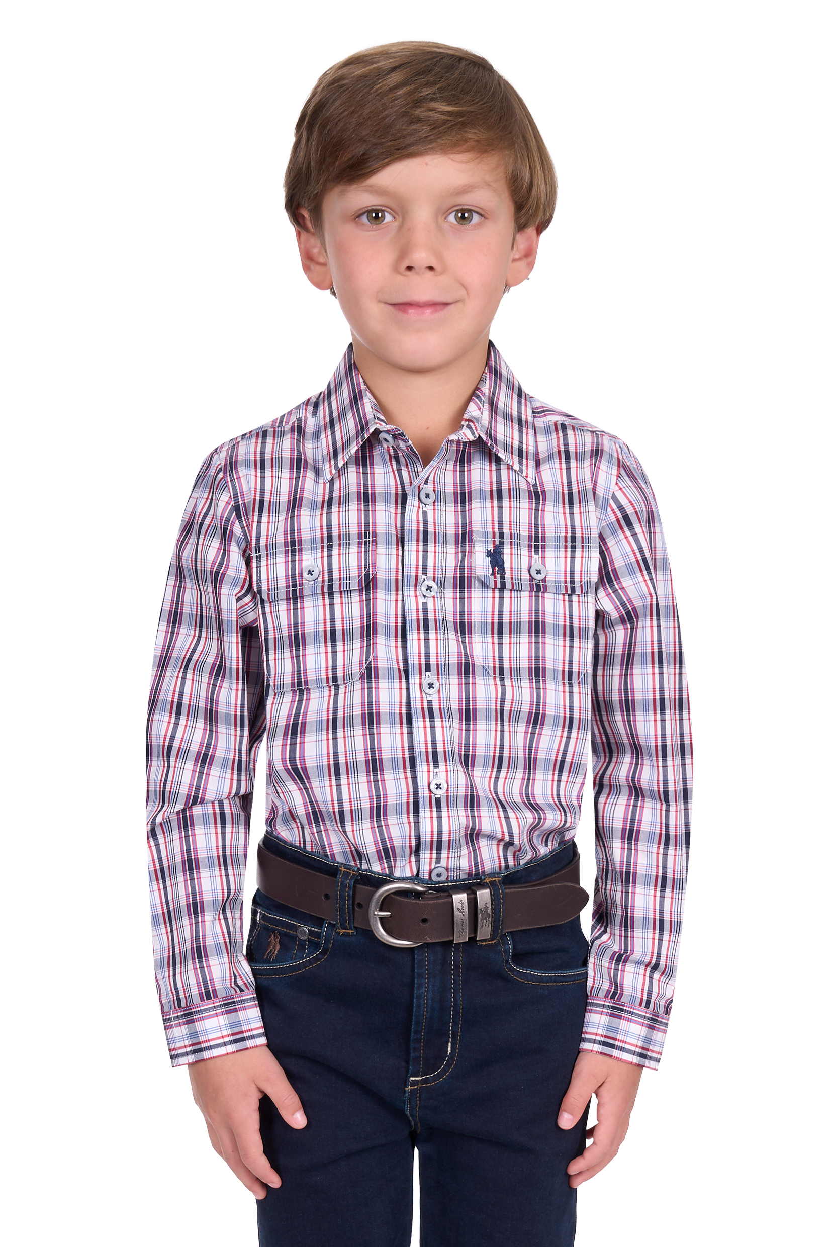 Boy’s Jeff Check 2 Pocket Long Sleeve Shirt