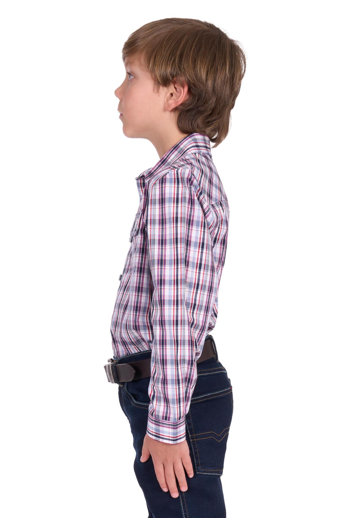 Boy’s Jeff Check 2 Pocket Long Sleeve Shirt