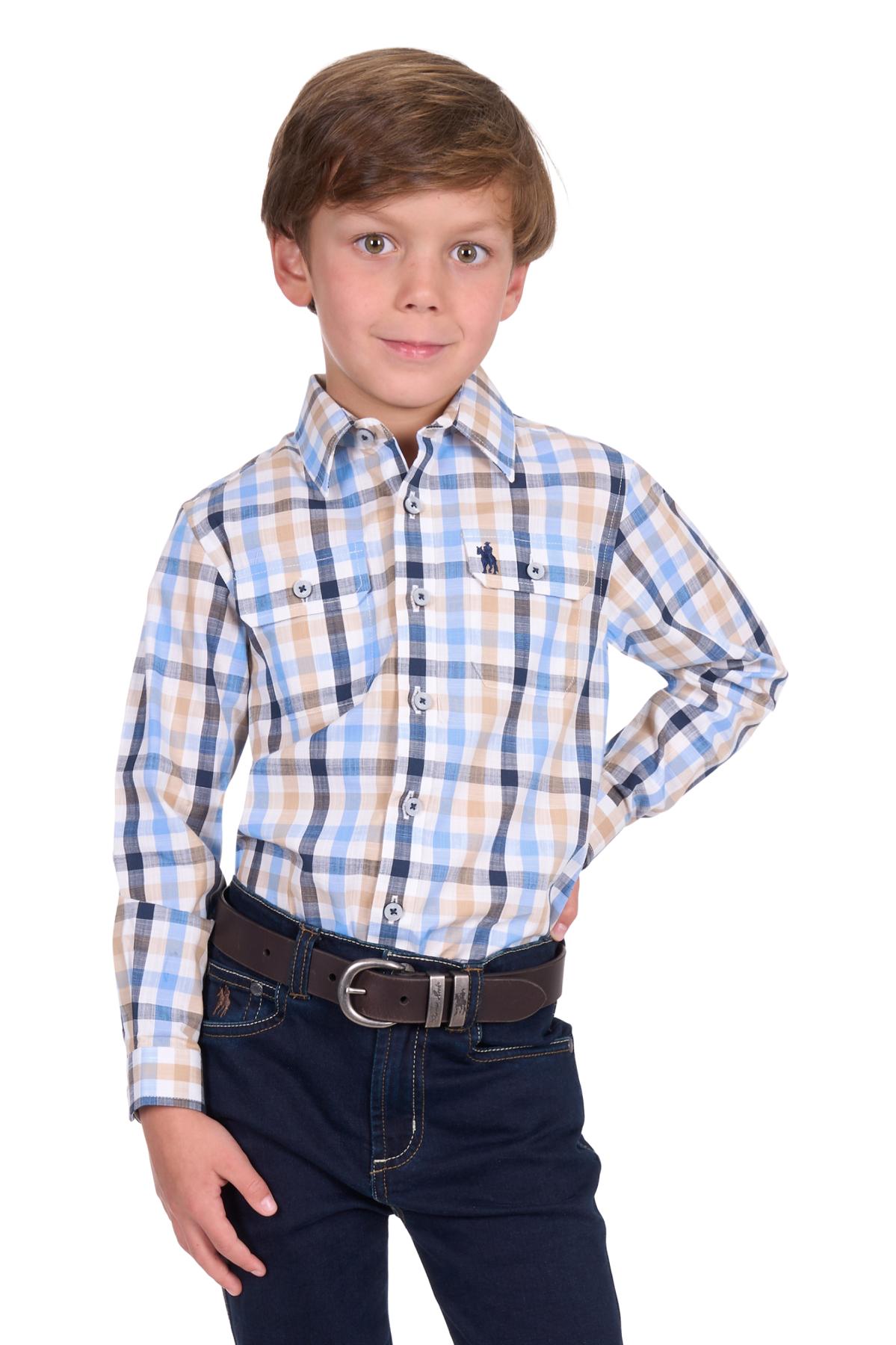 Boy’s Jesse Check 2 Pocket Long Sleeve Shirt