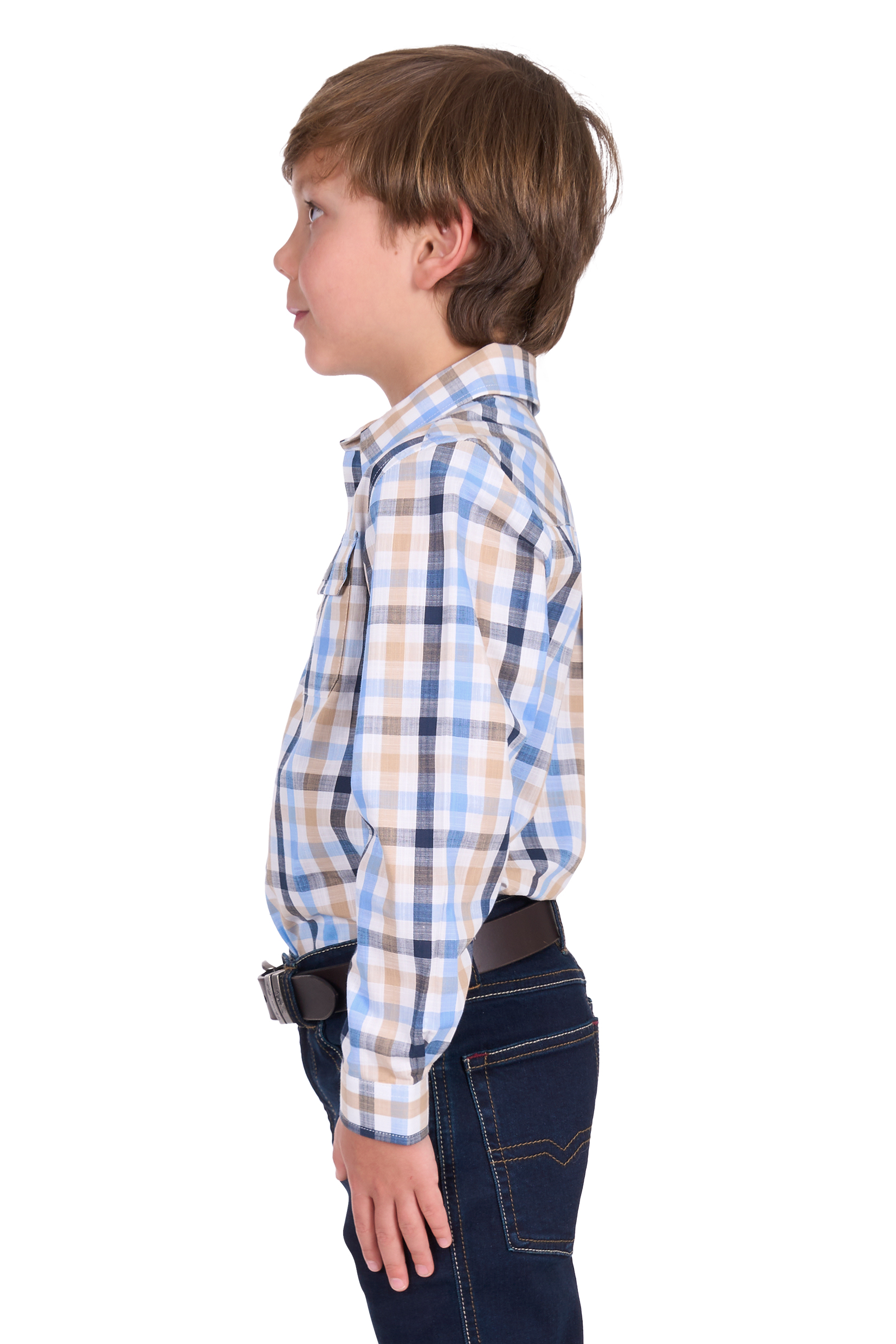 Boy’s Jesse Check 2 Pocket Long Sleeve Shirt