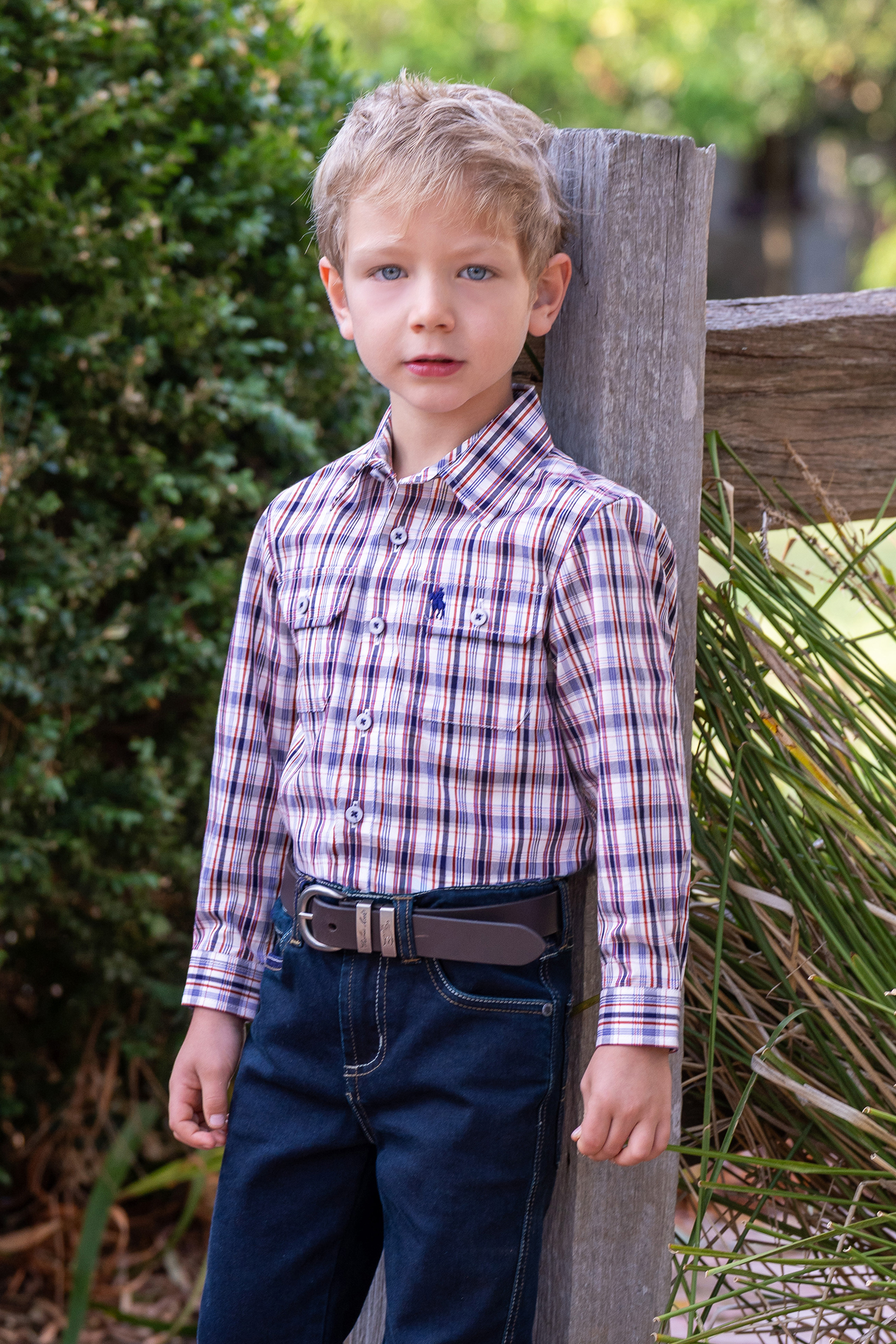 Boy’s Jeff Check 2 Pocket Long Sleeve Shirt