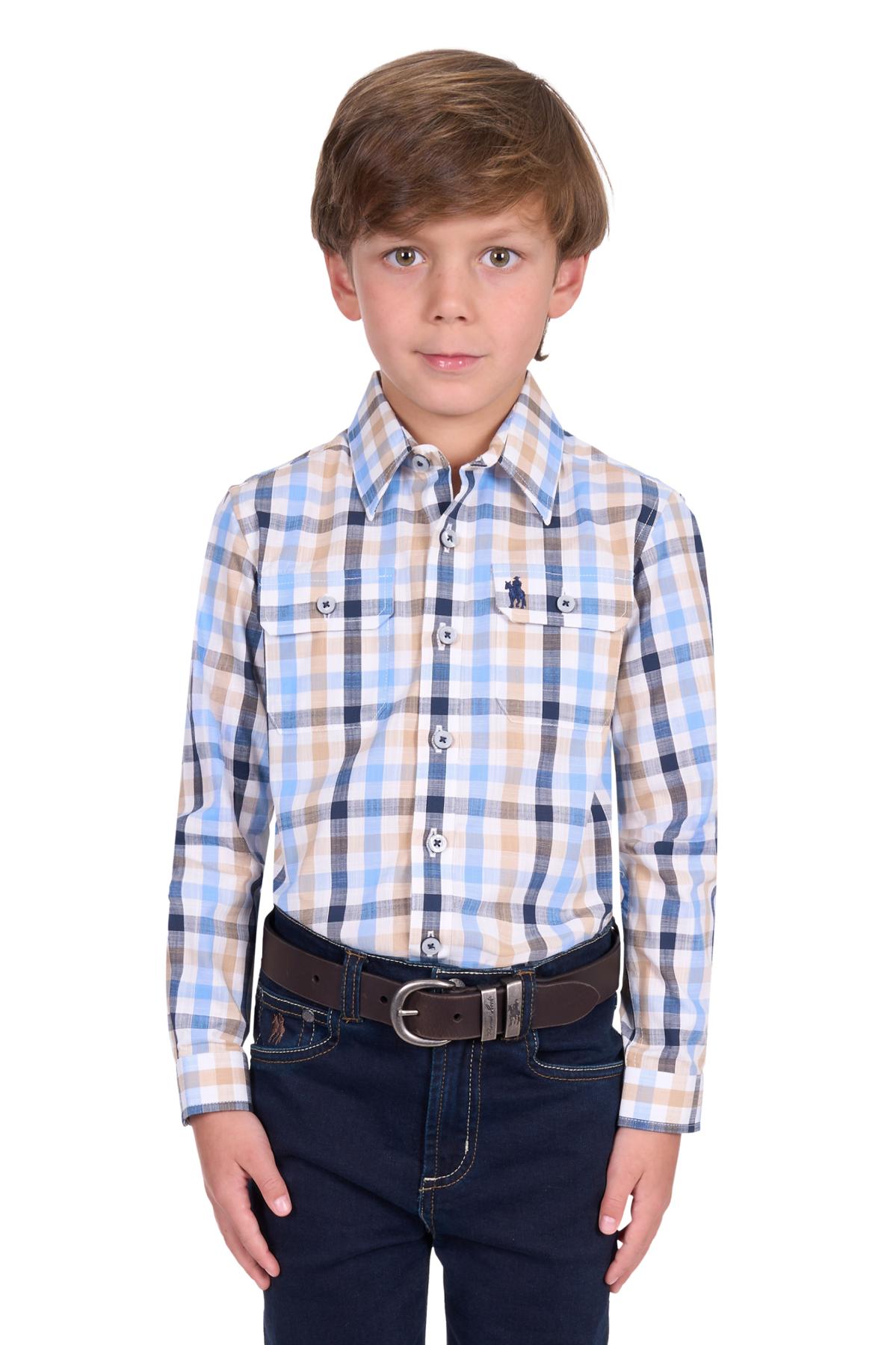 Boy’s Jesse Check 2 Pocket Long Sleeve Shirt