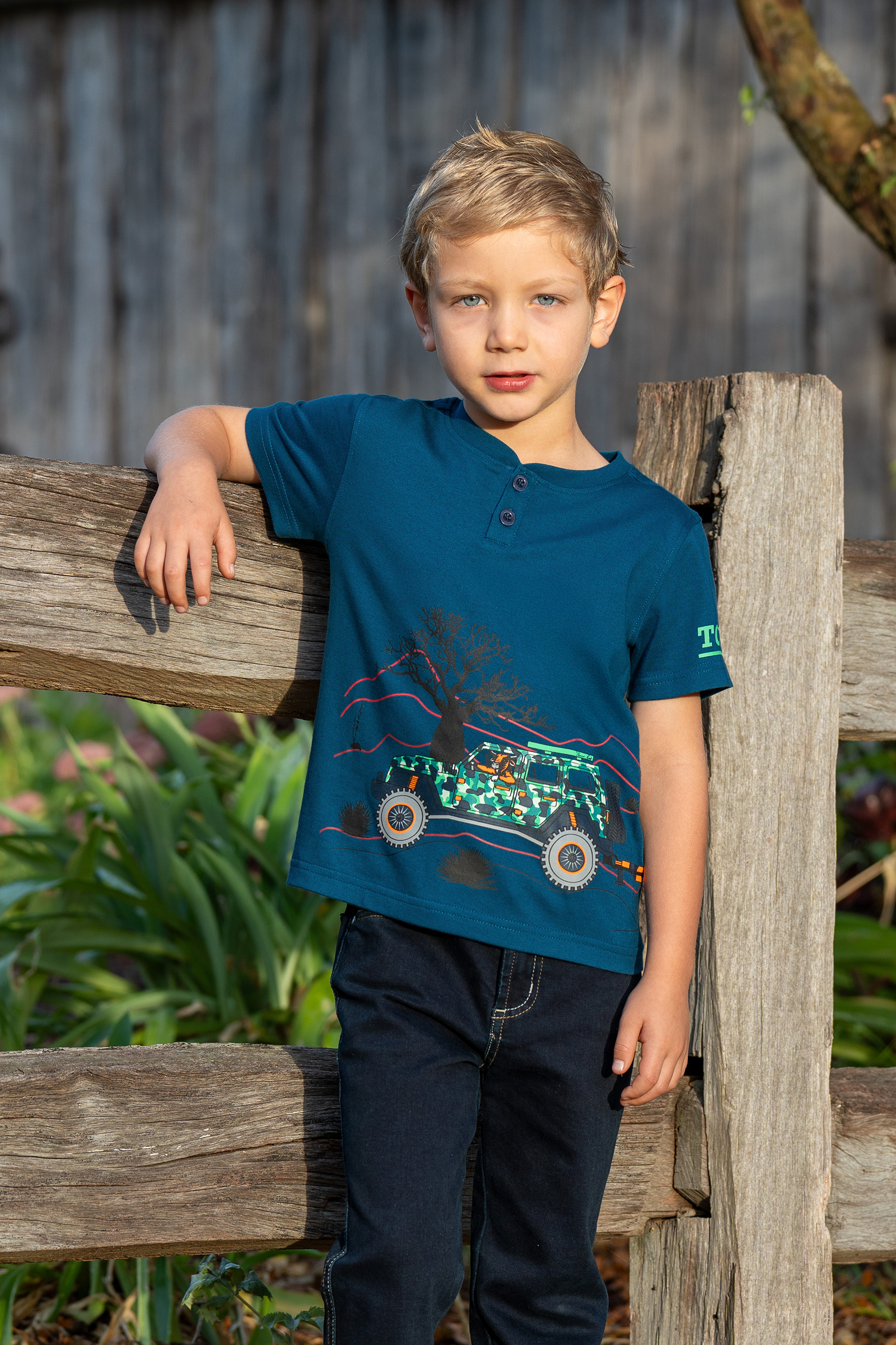 Boy’s Lucas Short Sleeve Henley Tee