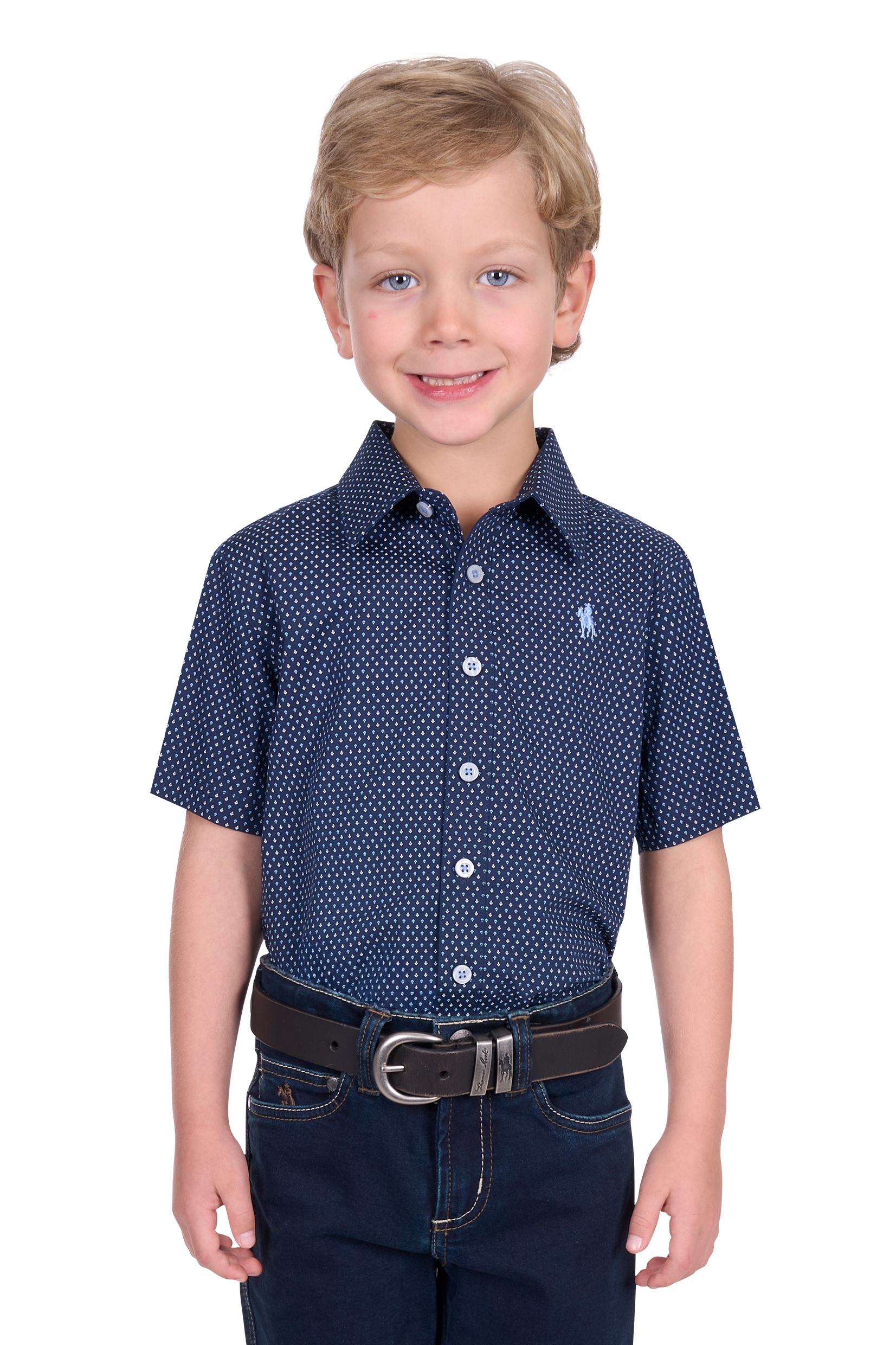Boy’s David Print Short Sleeve Shirt
