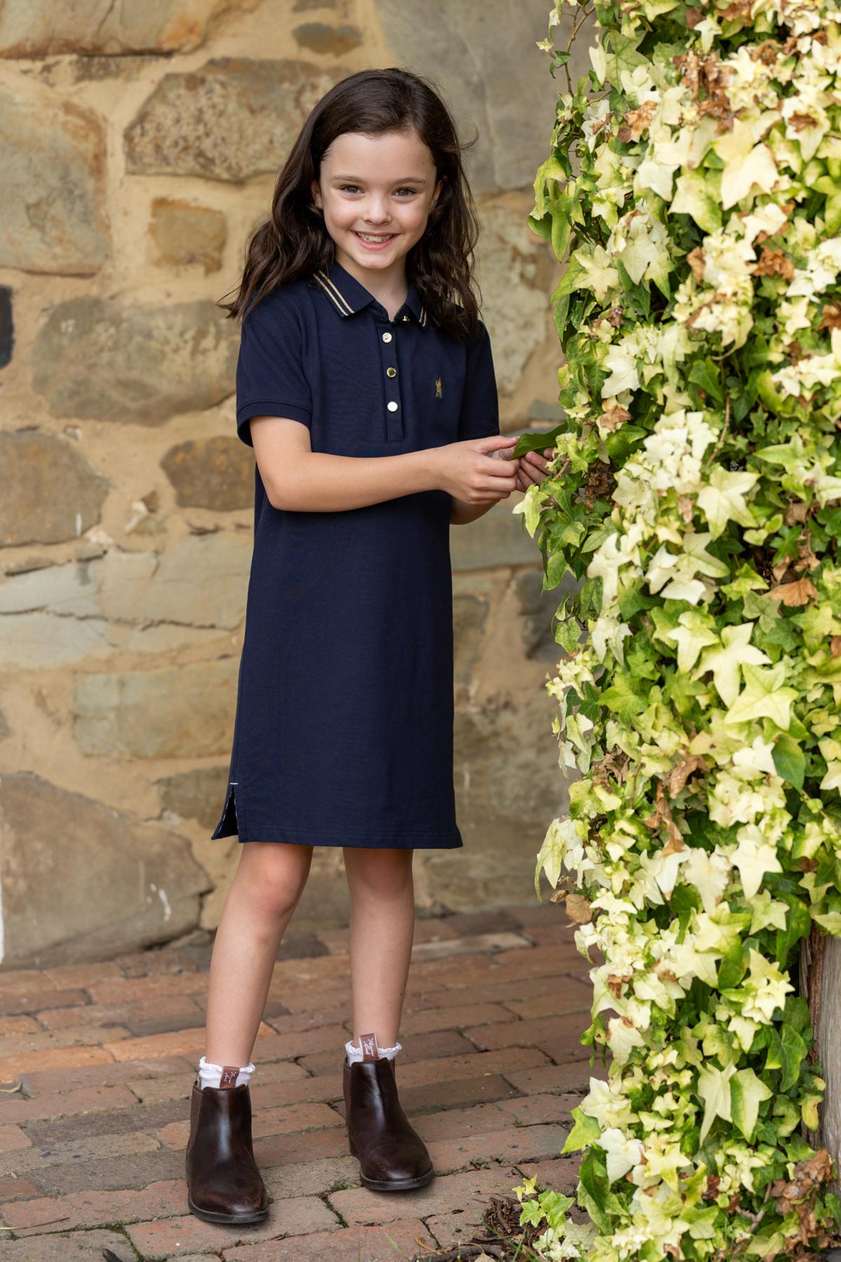 Girl's Traci Short Sleeve Polo Dress
