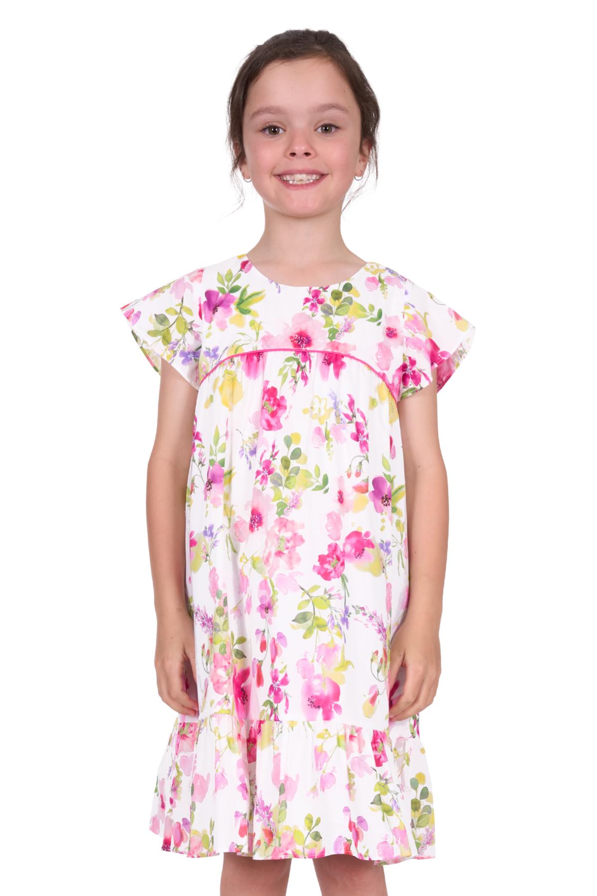 Girl’s Flora Flutter Sleeve Dress