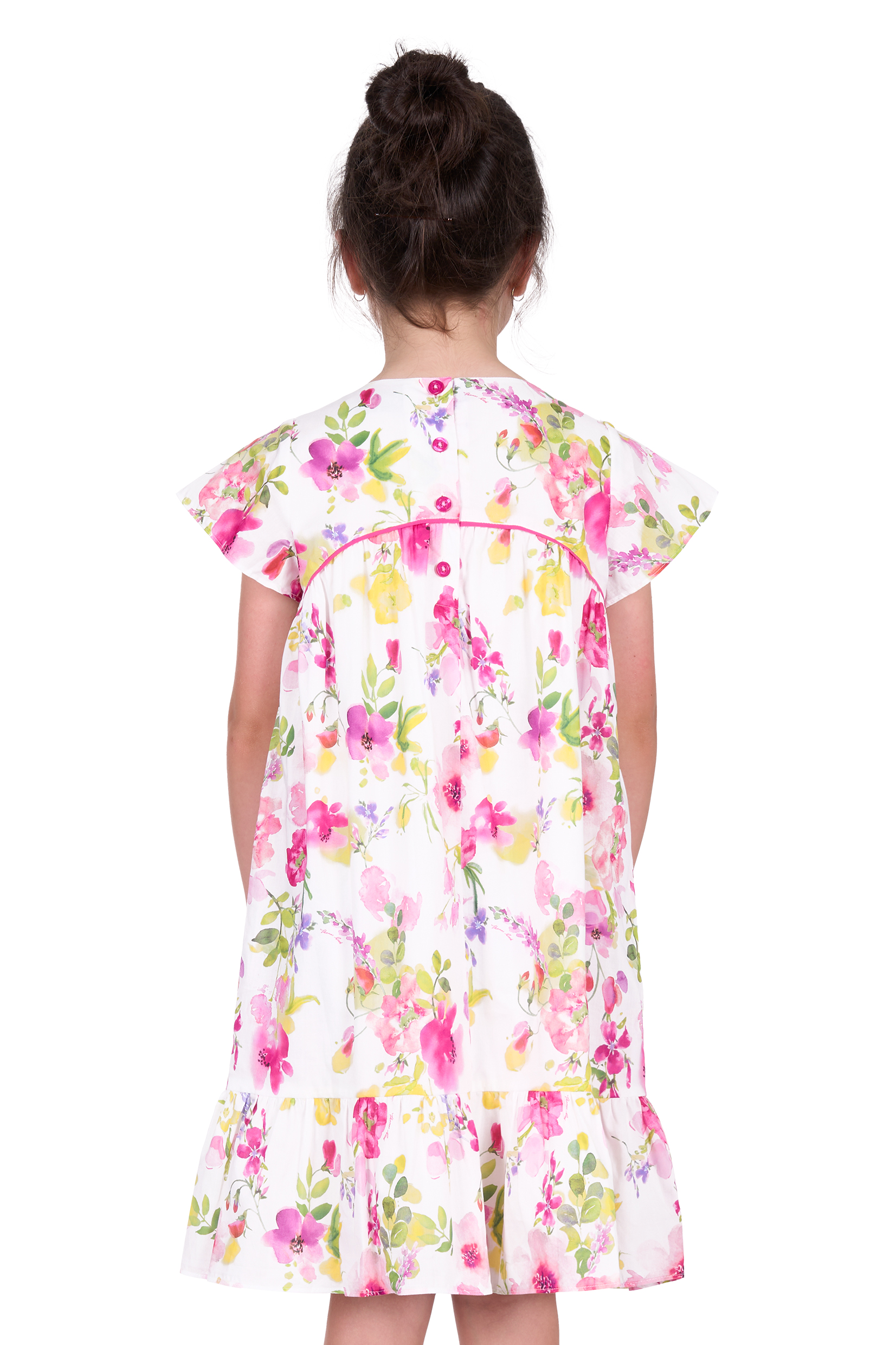 Girl’s Flora Flutter Sleeve Dress