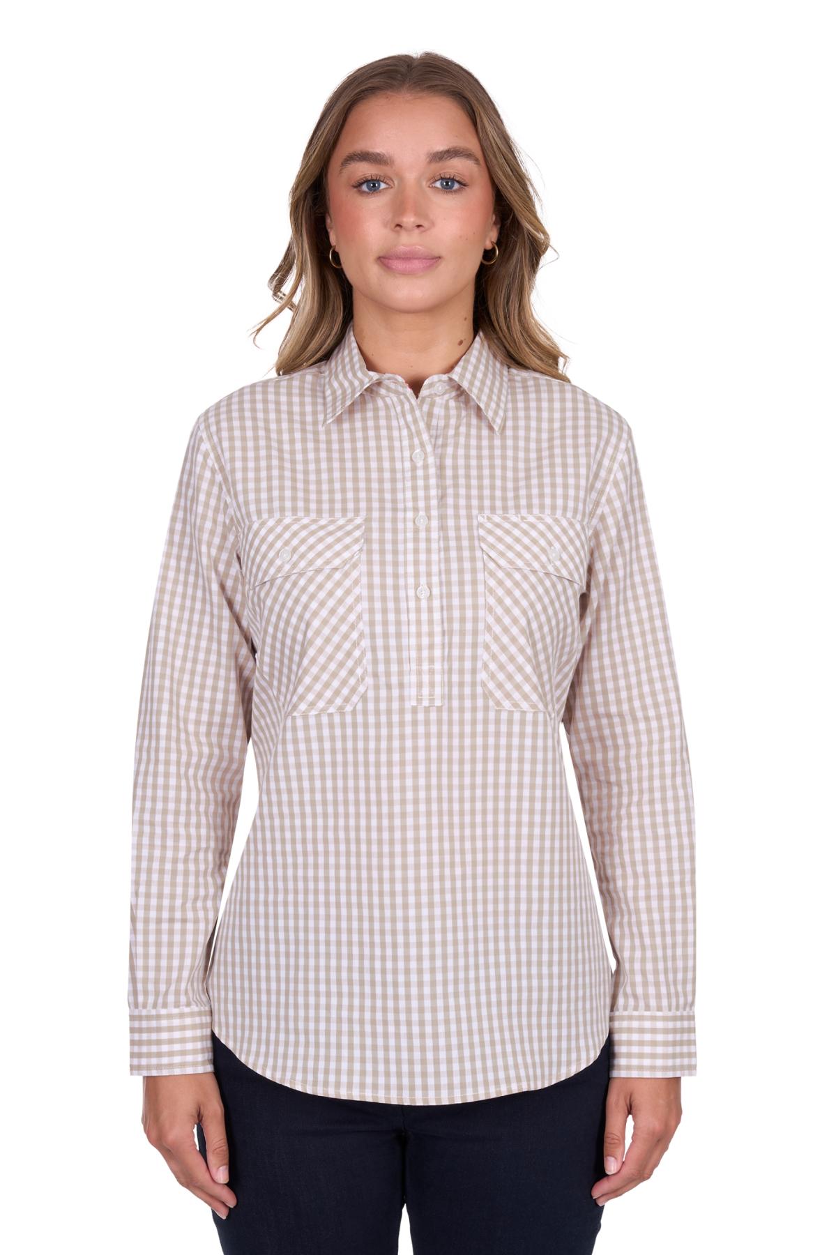 Women's Sara Half Placket Long Sleeve Shirt