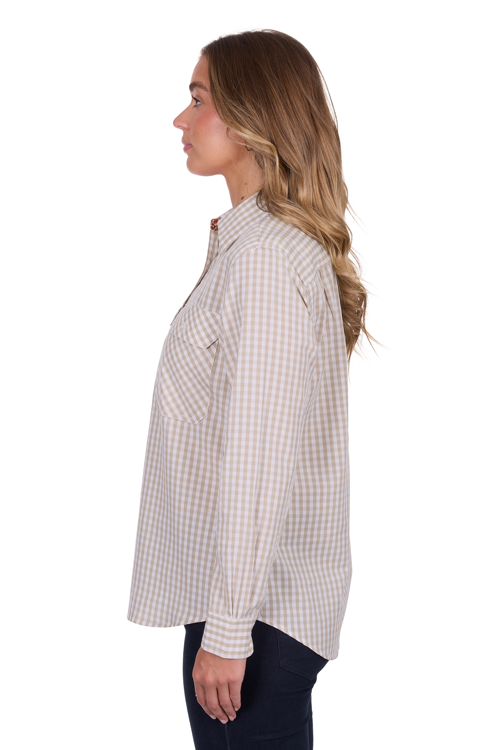 Women's Sara Half Placket Long Sleeve Shirt
