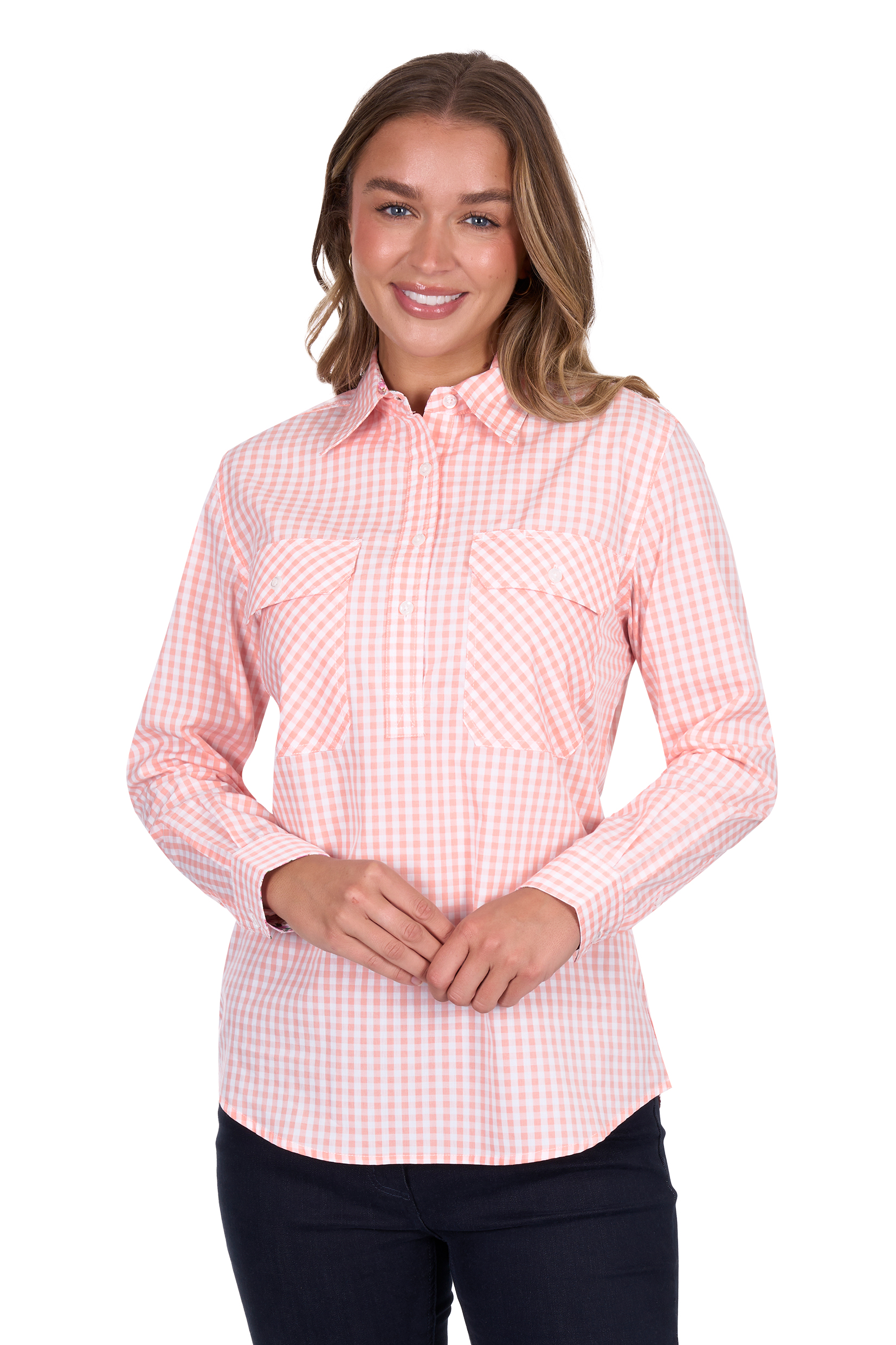 Women's Jen Half Placket Long Sleeve Shirt